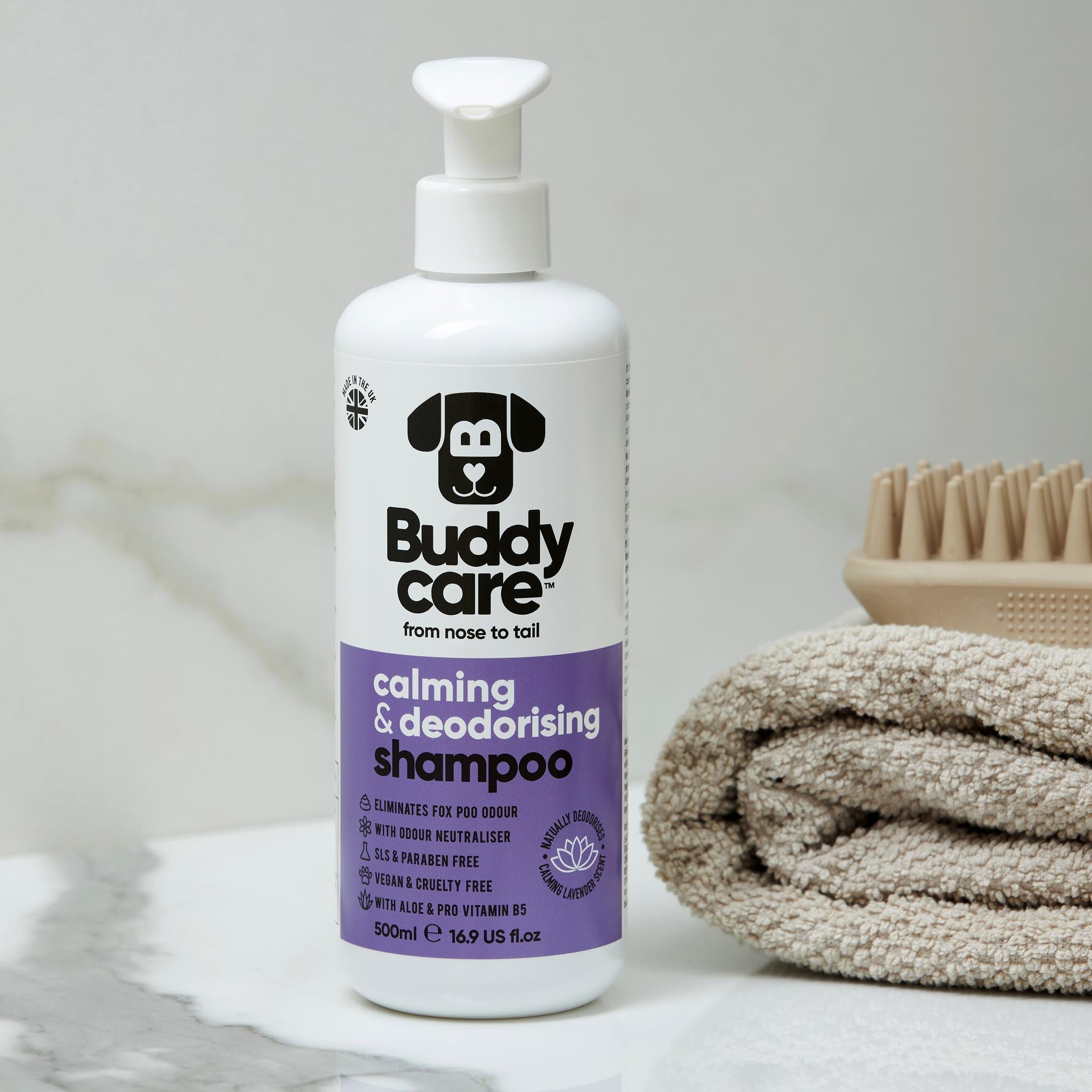 Calming & Deodorising Lavender Dog Shampoo by Buddycare