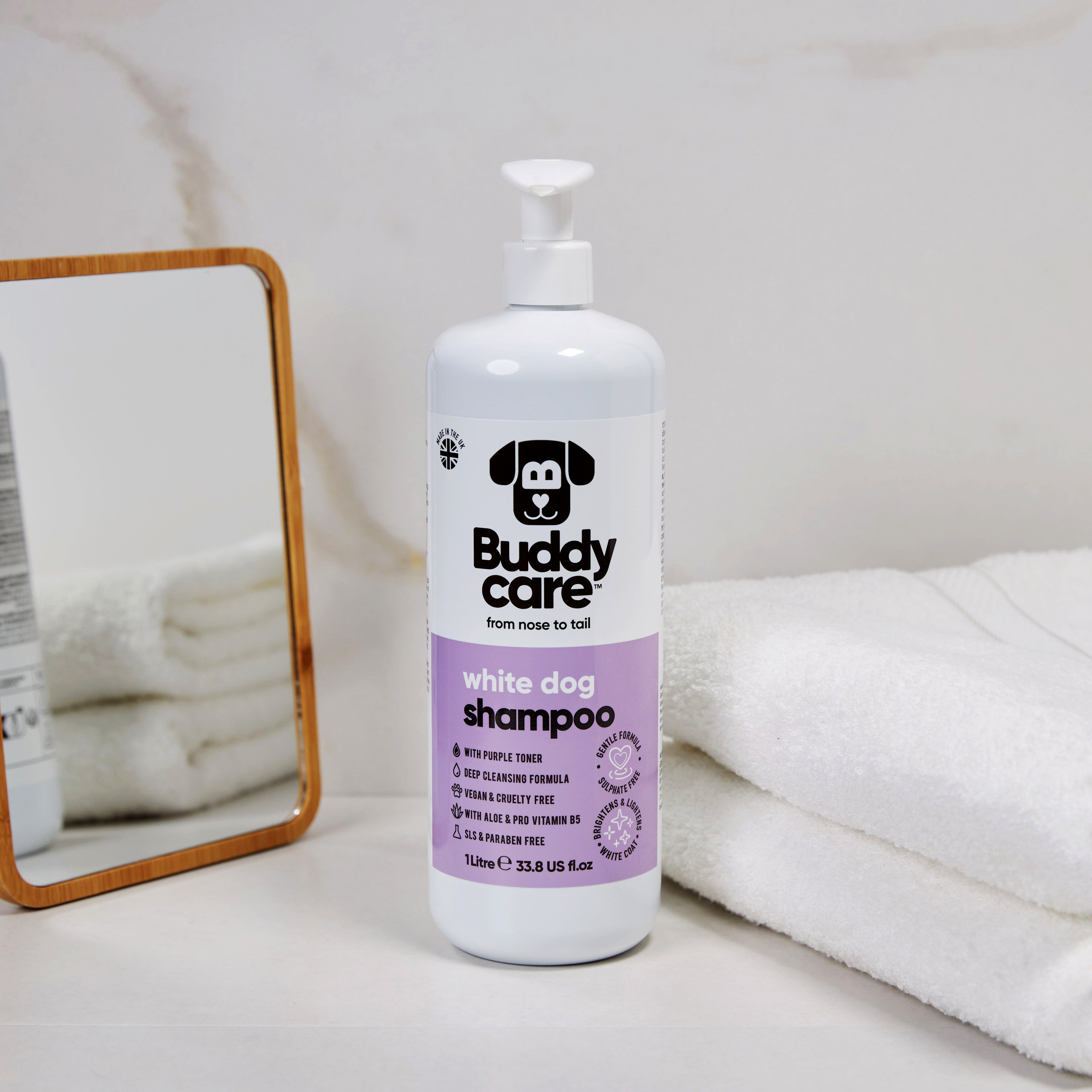 White Dog Shampoo by Buddycare