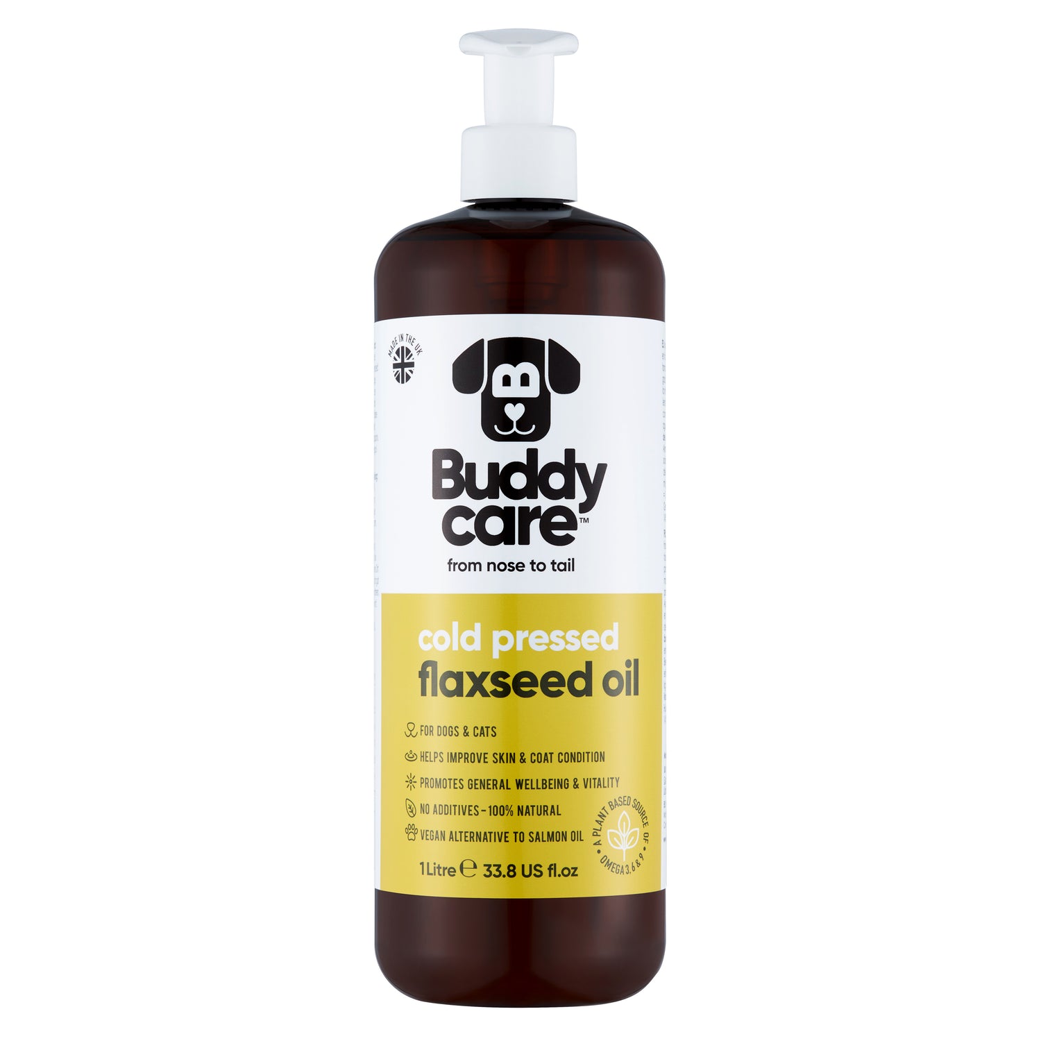 Flaxseed Oil for Dogs & Cats by Buddycare