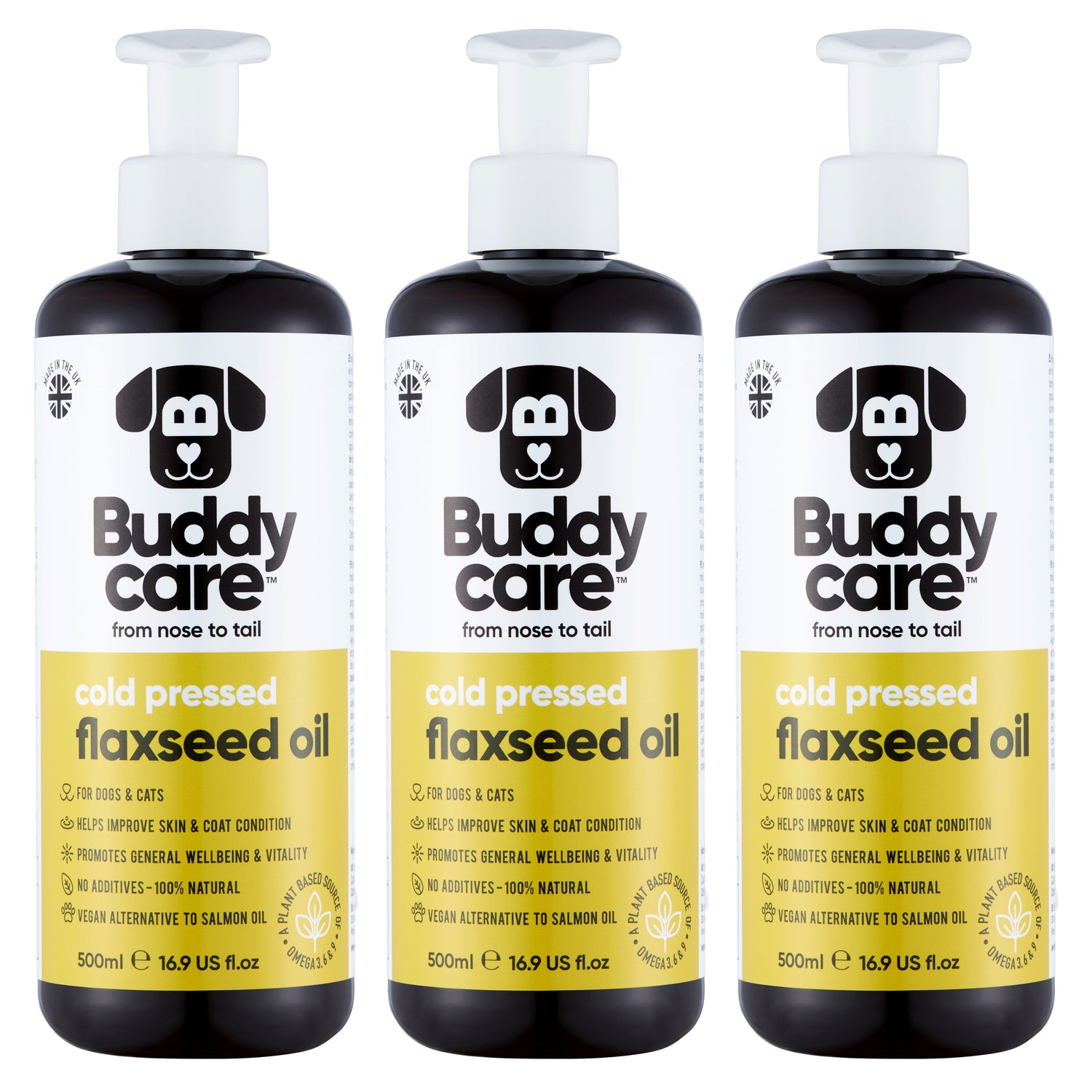 Flaxseed Oil for Dogs & Cats by Buddycare