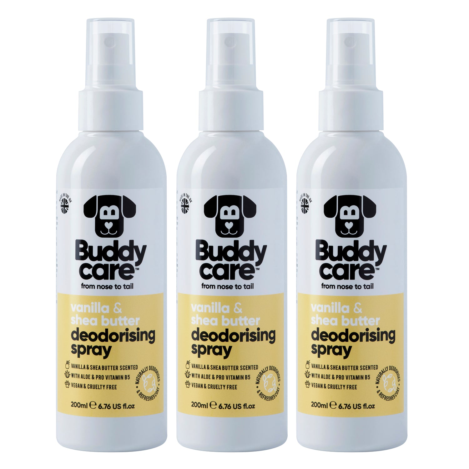 Vanilla & Shea Butter Dog Deodorising Spray by Buddycare