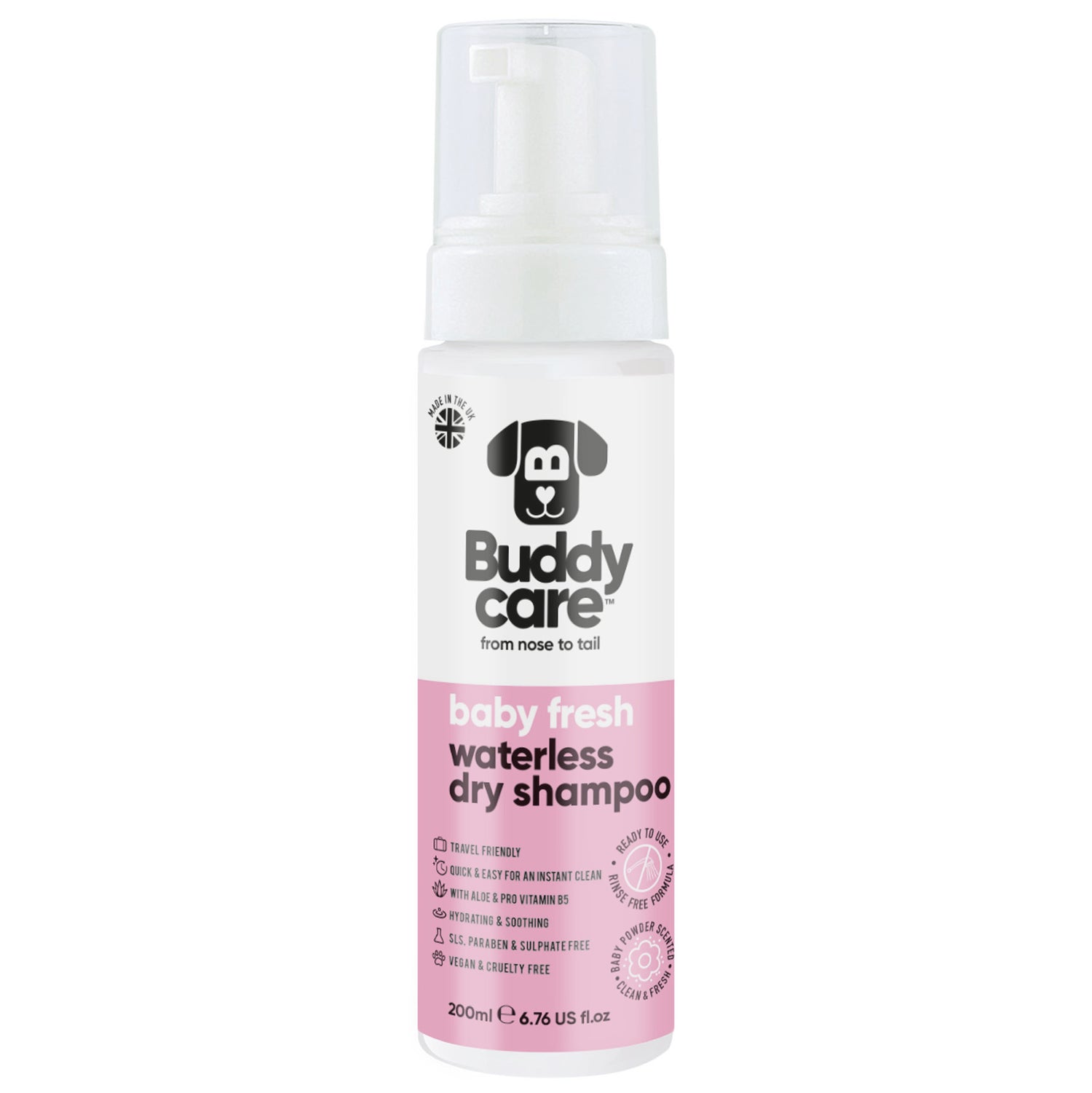 Baby Fresh Waterless Dry Dog Shampoo by Buddycare