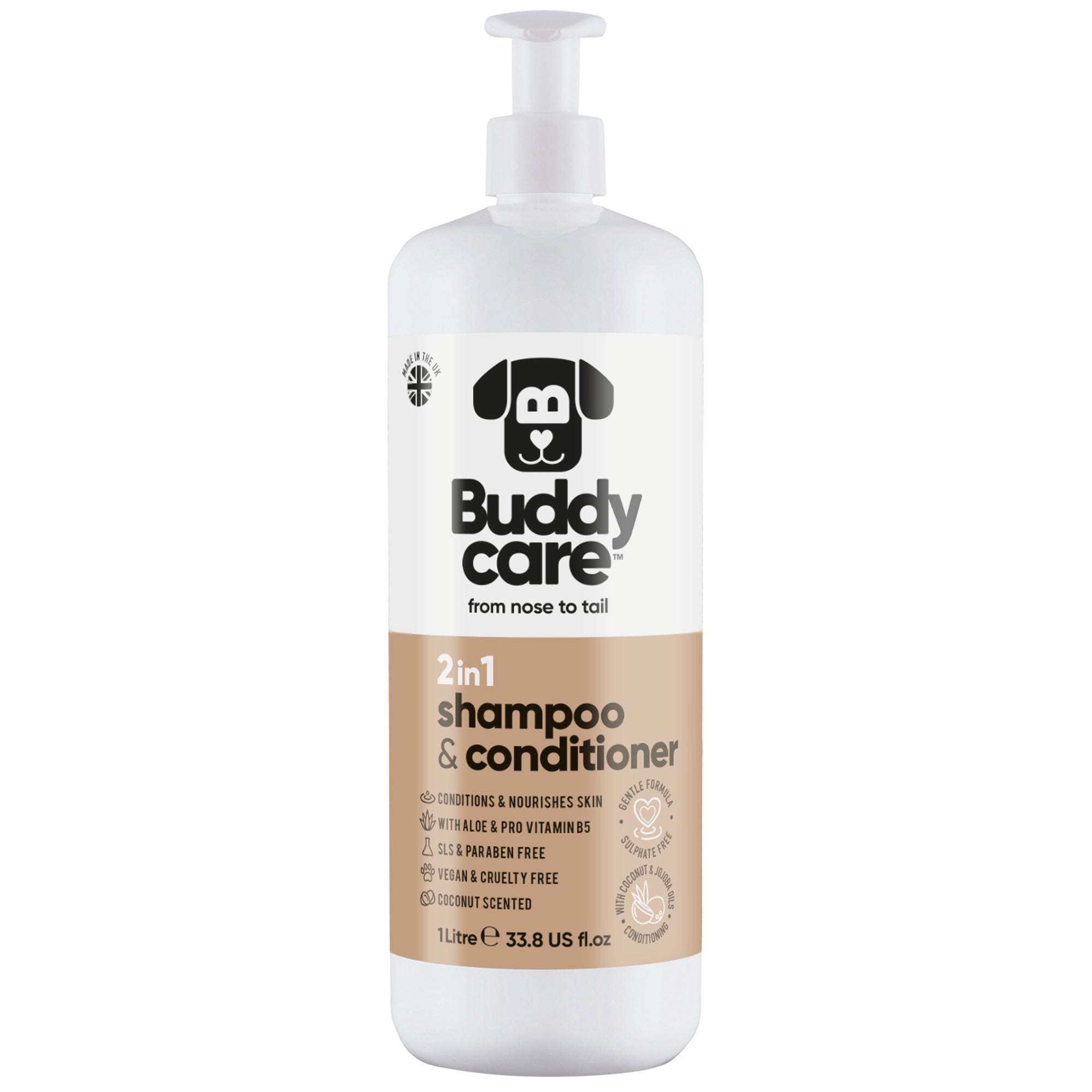 2in1 Coconut Dog Shampoo & Conditioner by Buddycare