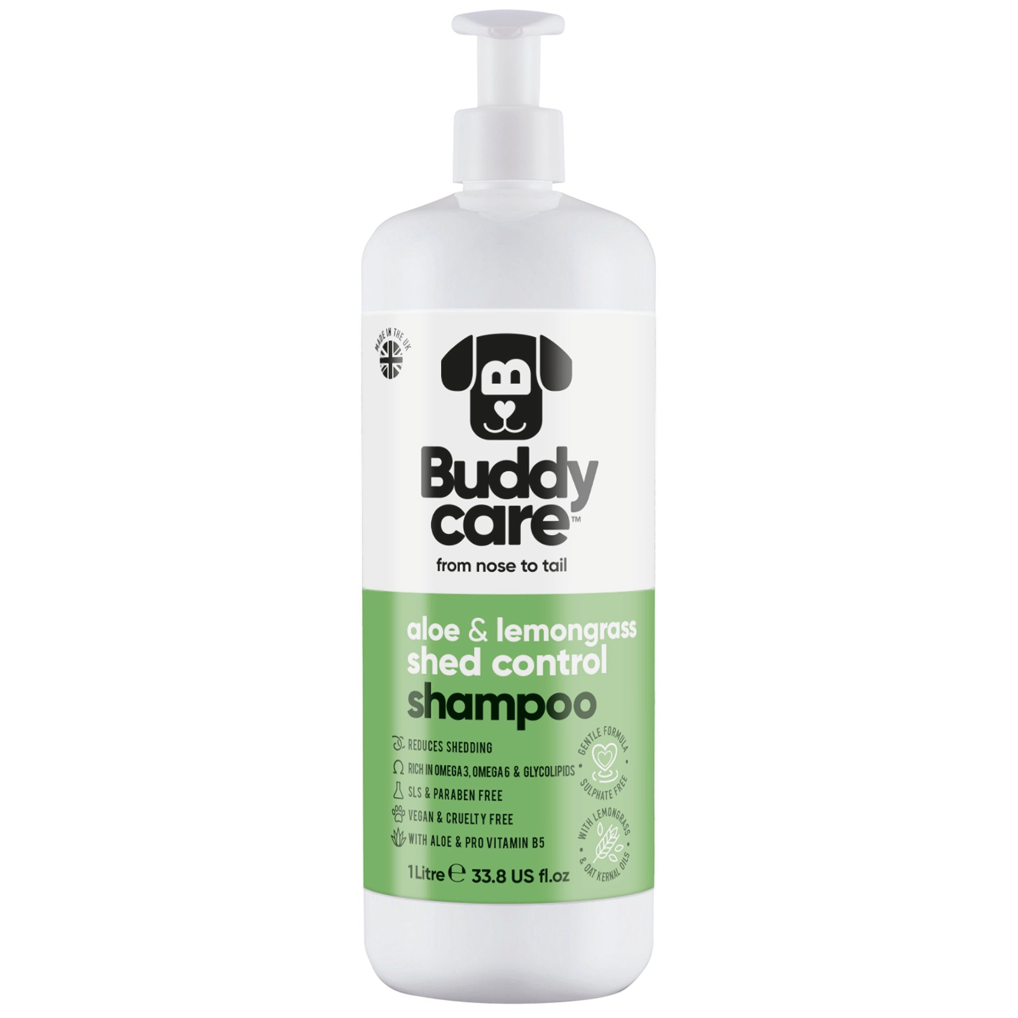 Shed Control Aloe & Lemongrass Dog Shampoo by Buddycare