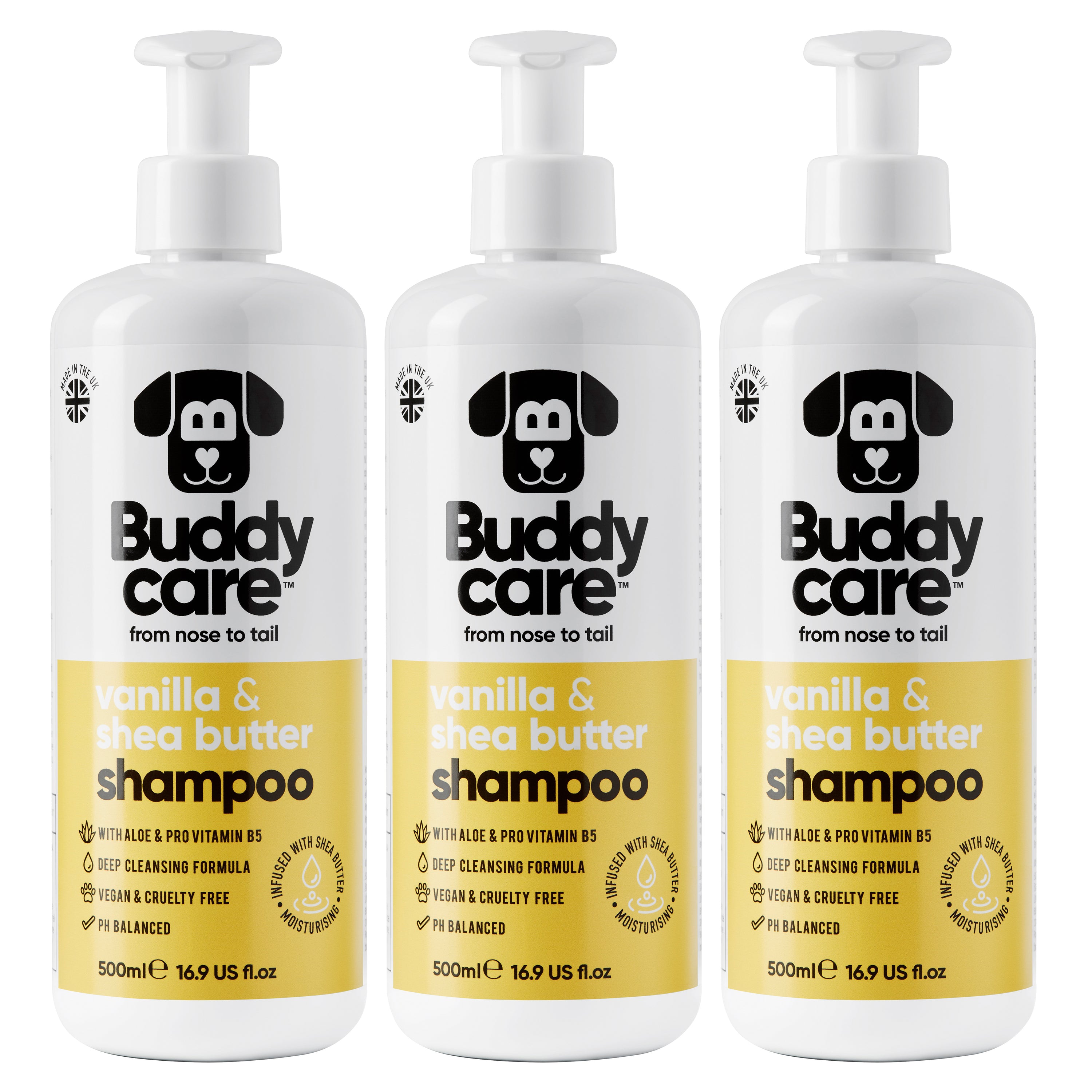 Vanilla & Shea Butter Dog Shampoo by Buddycare