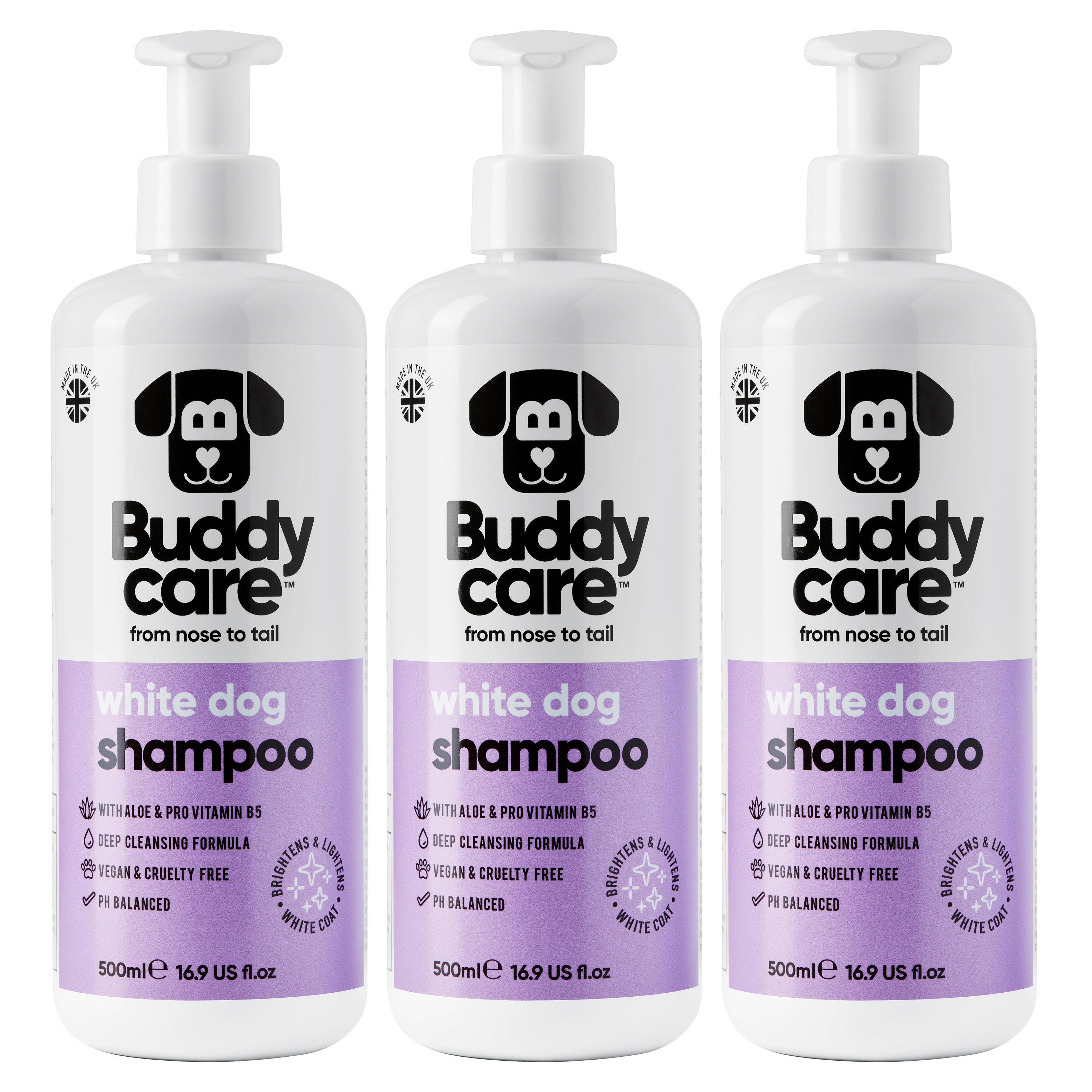 White Dog Shampoo by Buddycare