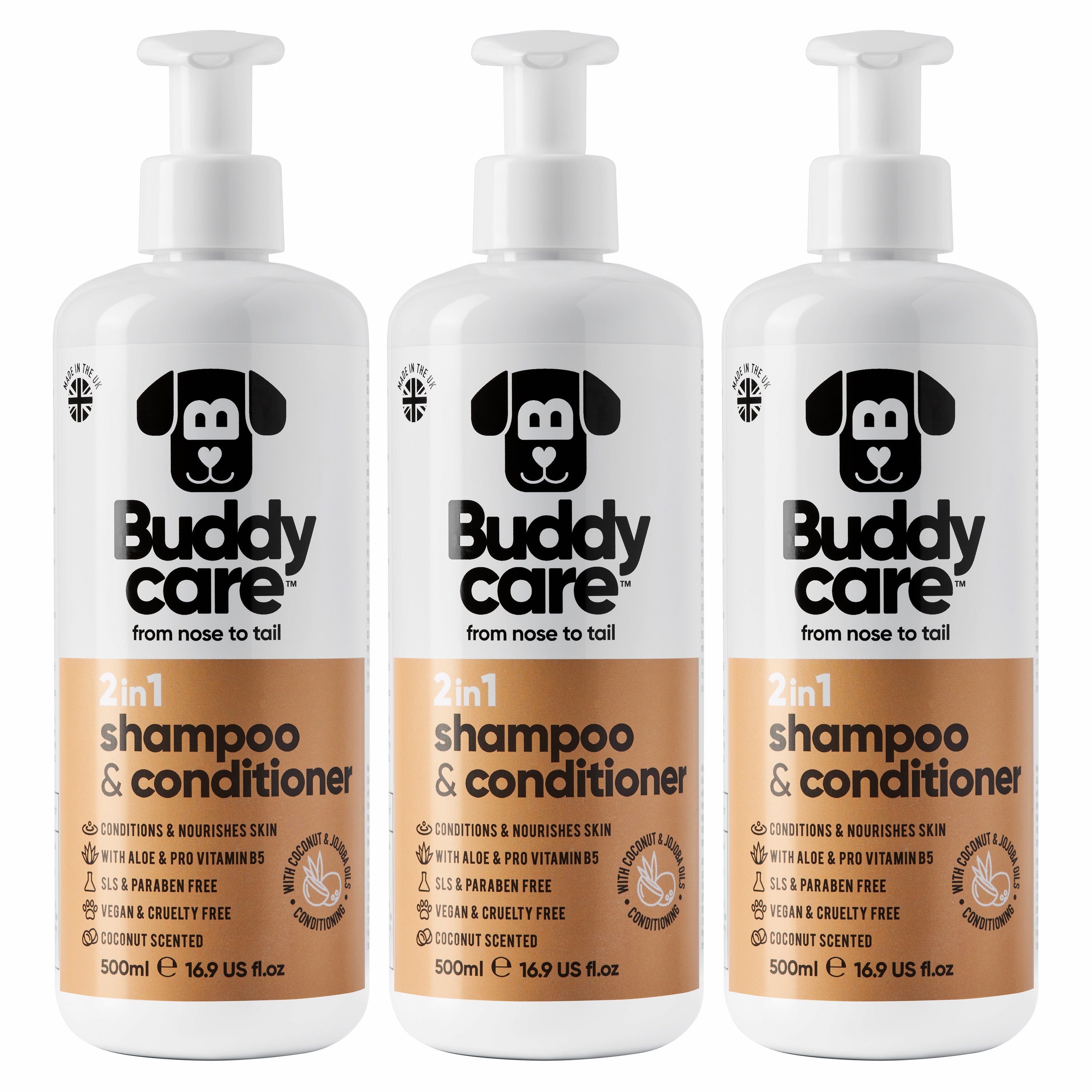 2in1 Coconut Dog Shampoo & Conditioner by Buddycare