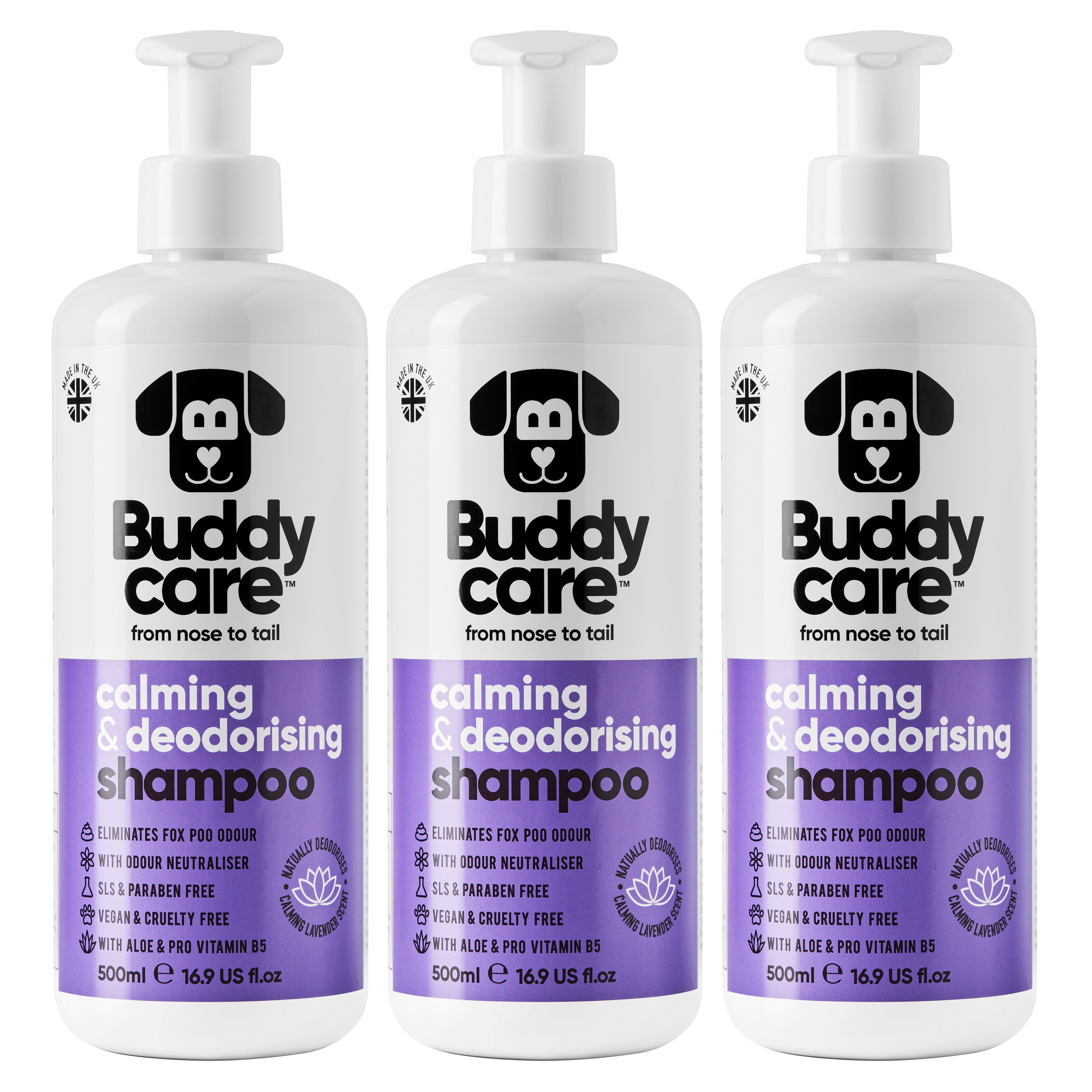 Calming & Deodorising Lavender Dog Shampoo by Buddycare