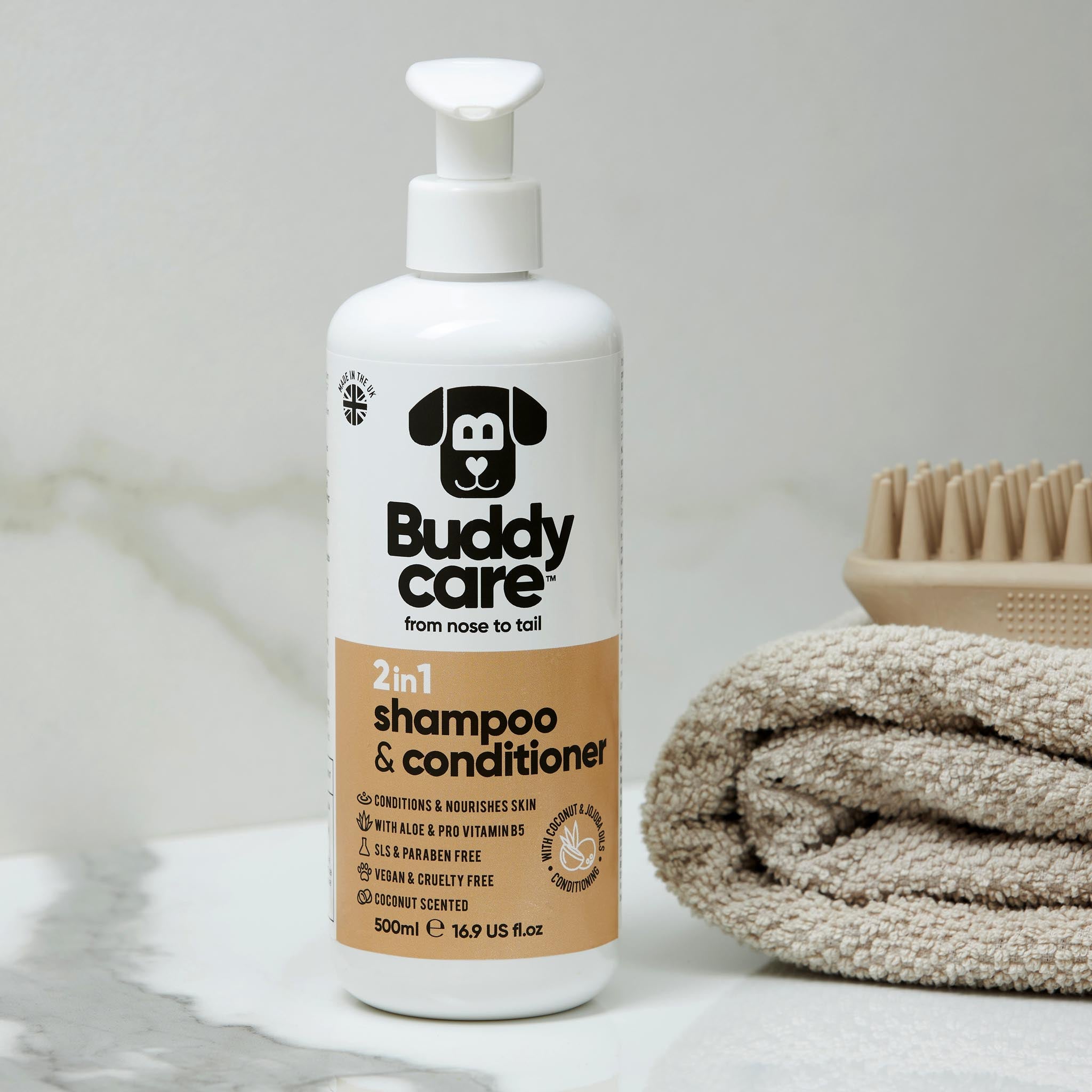 2in1 Coconut Dog Shampoo & Conditioner by Buddycare
