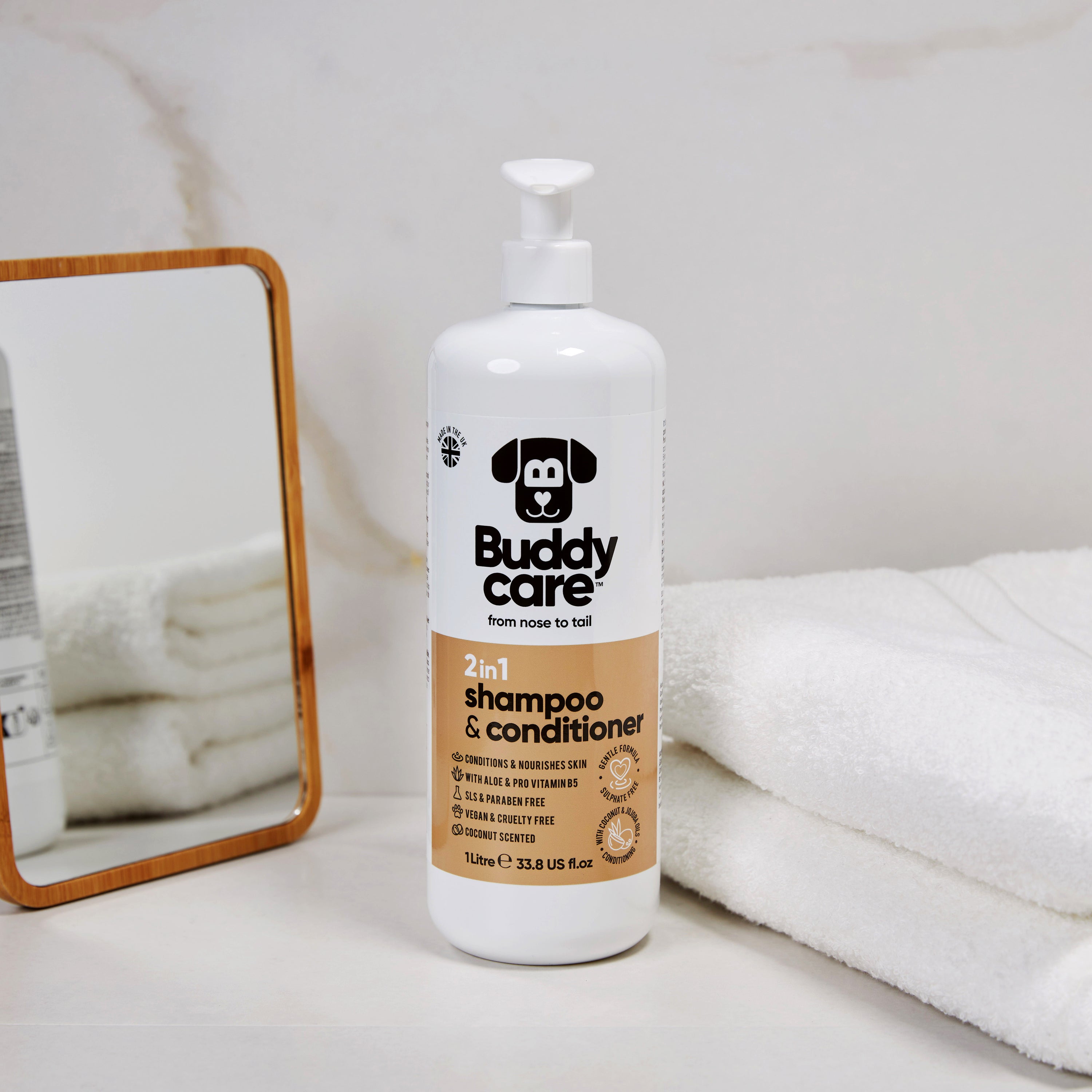 2in1 Coconut Dog Shampoo & Conditioner by Buddycare