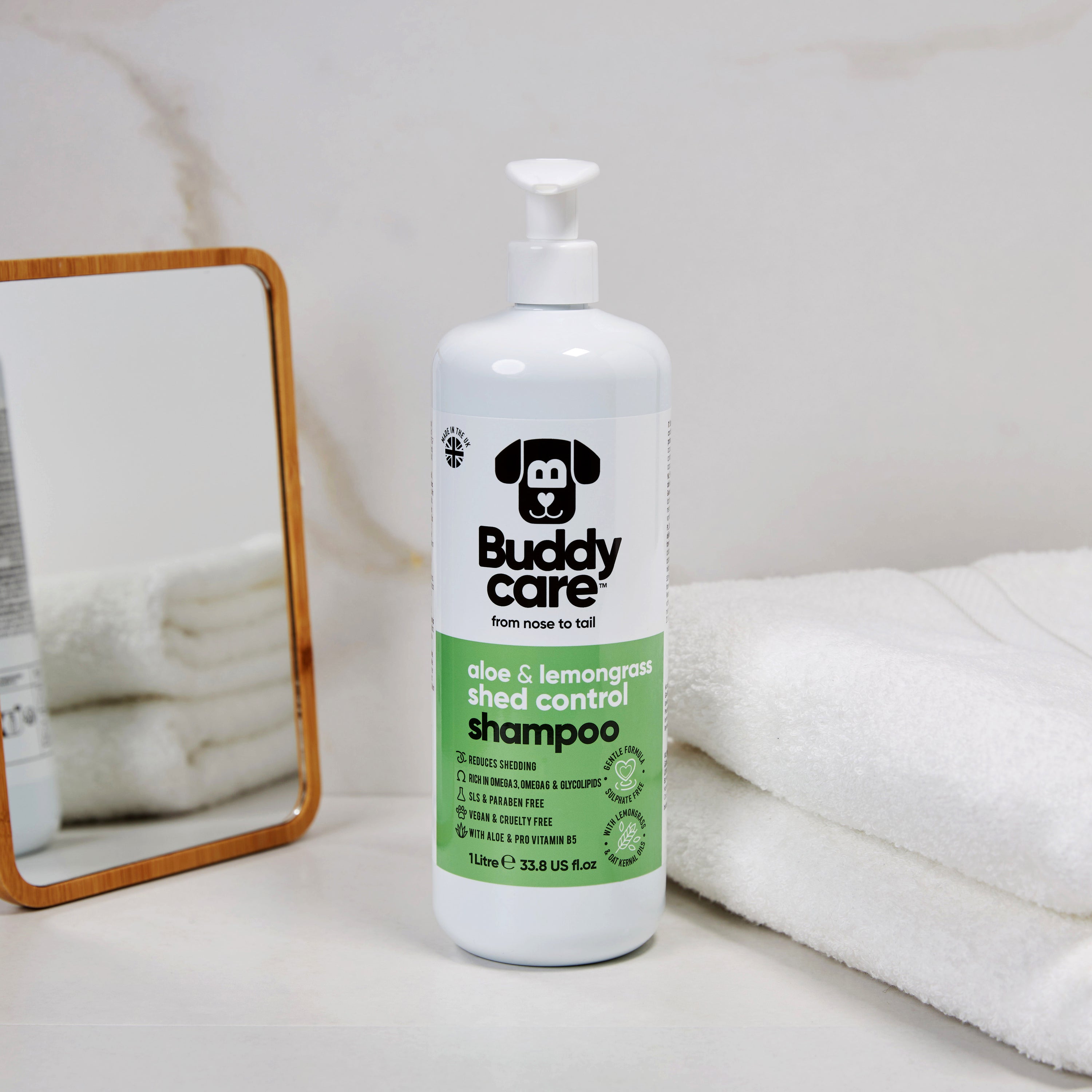 Shed Control Aloe & Lemongrass Dog Shampoo by Buddycare