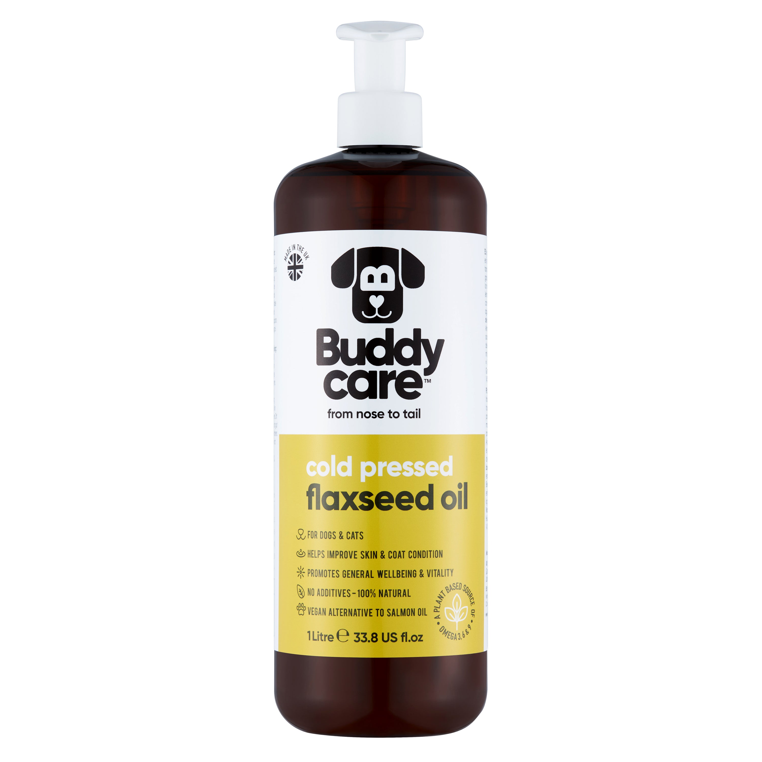 Flaxseed Oil for Dogs & Cats by Buddycare