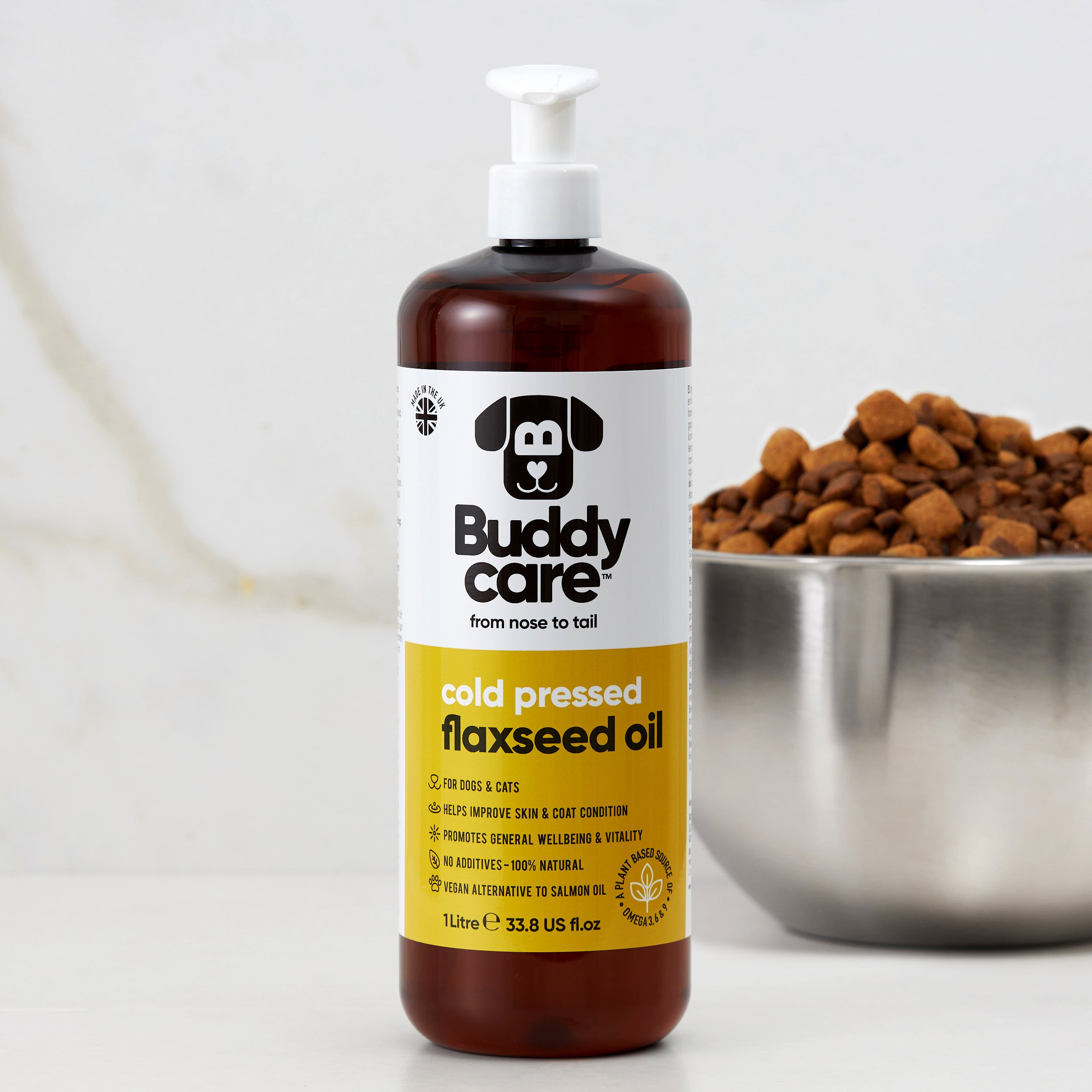 Flaxseed Oil for Dogs & Cats by Buddycare
