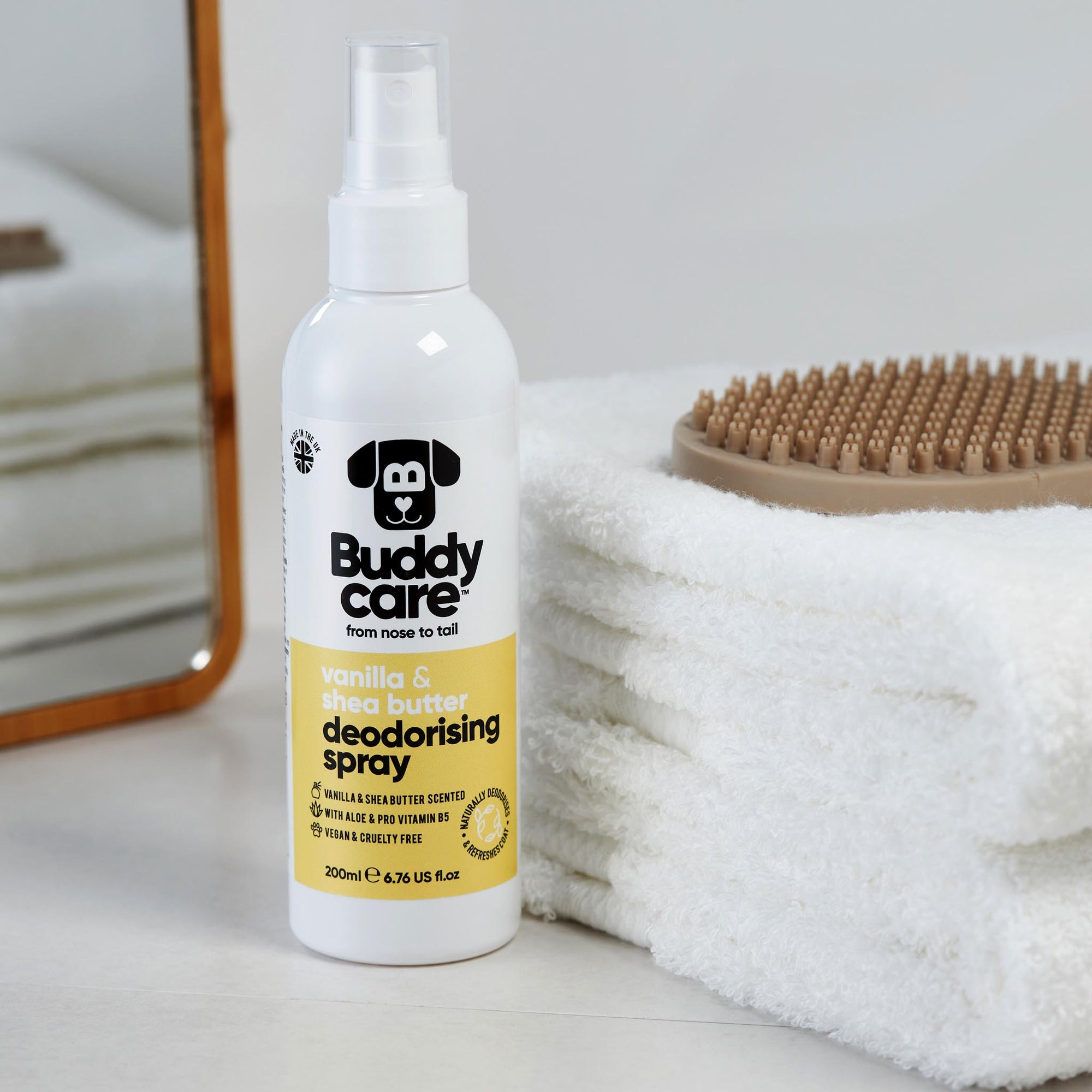 Vanilla & Shea Butter Dog Deodorising Spray by Buddycare