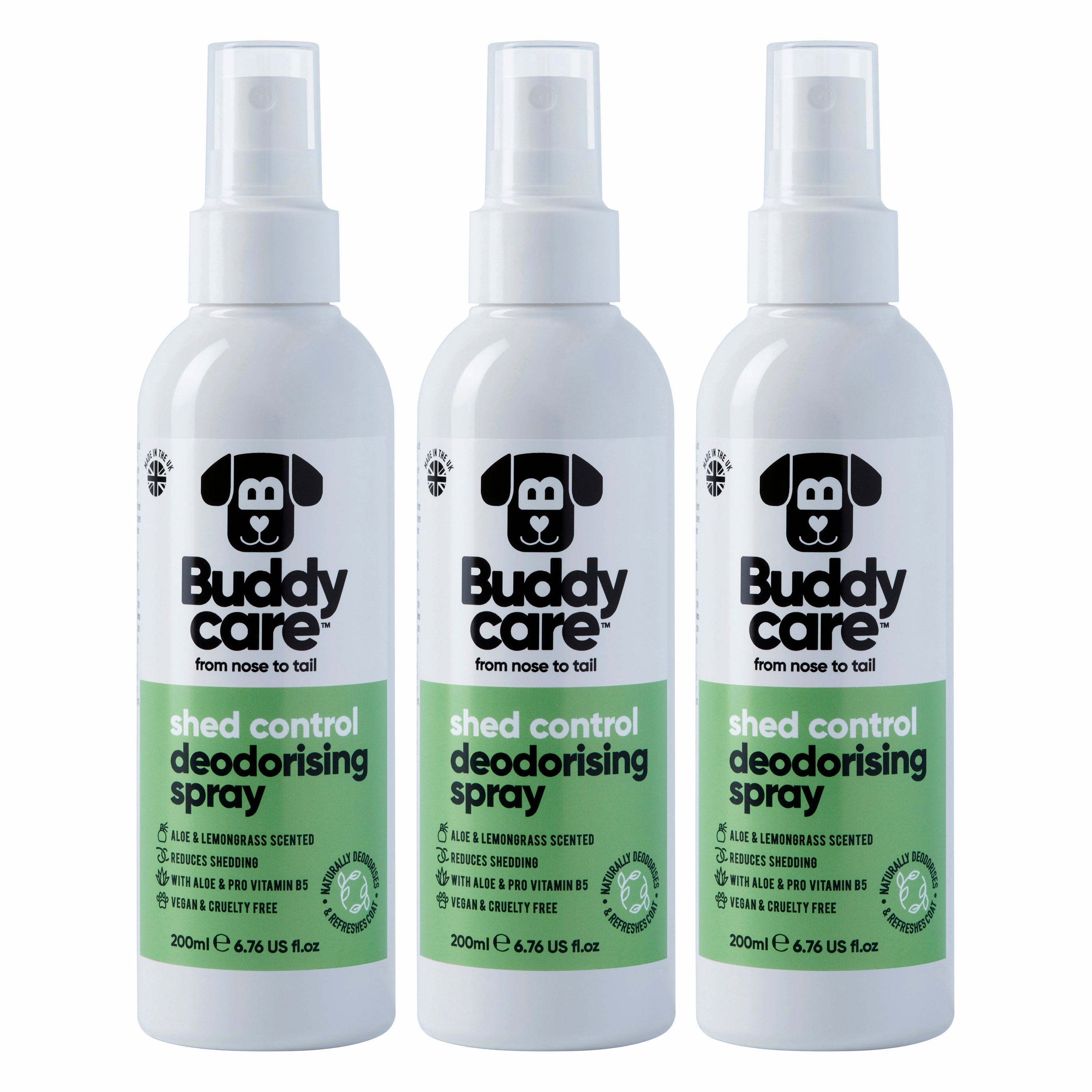 Shed Control Aloe & Lemongrass Dog Deodorising Spray by Buddycare
