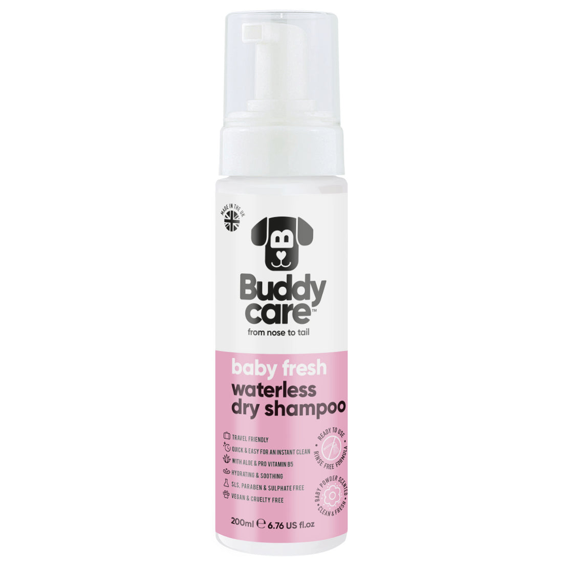 Baby Fresh Waterless Dry Dog Shampoo by Buddycare