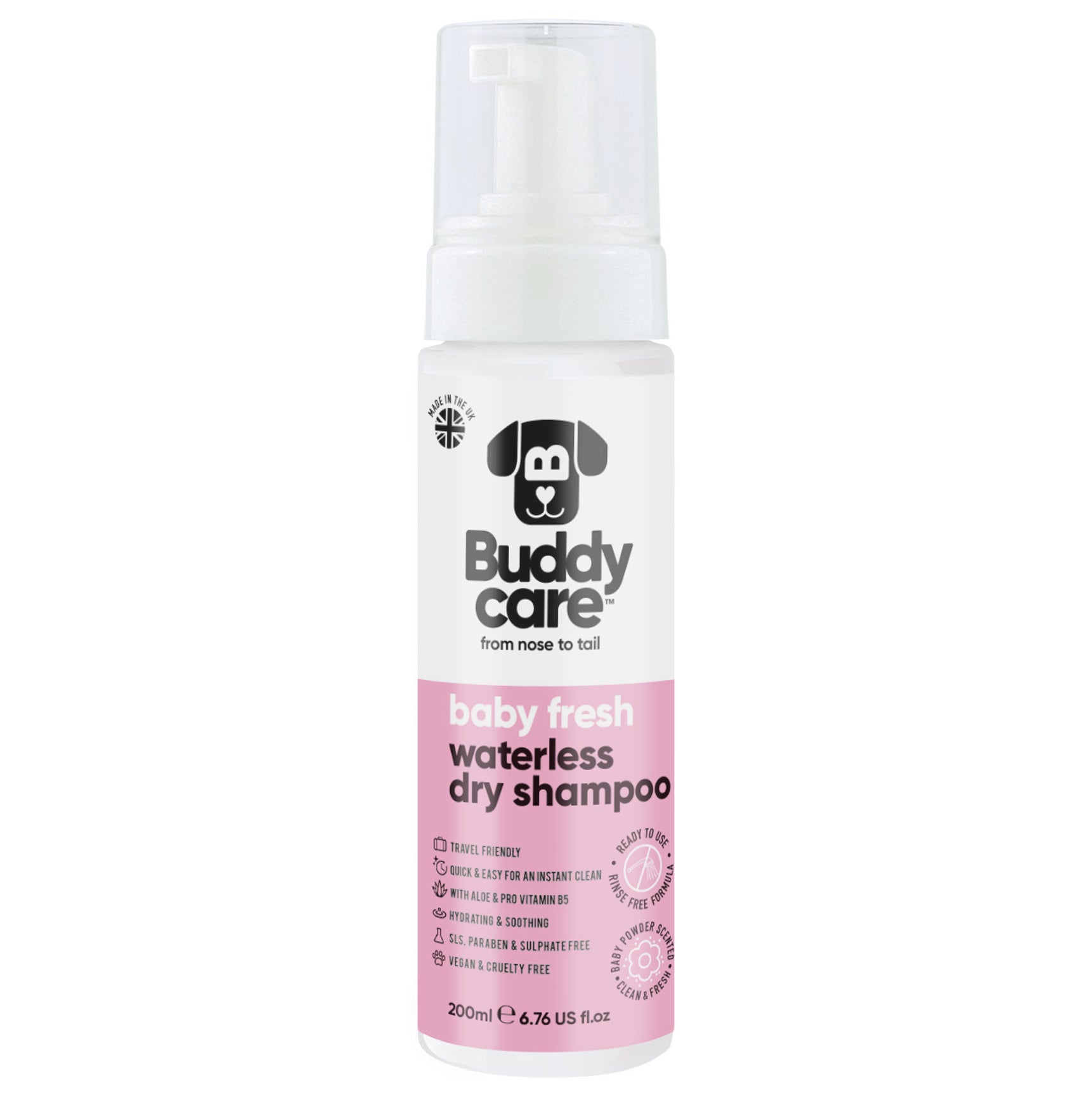 Baby Fresh Waterless Dry Dog Shampoo by Buddycare