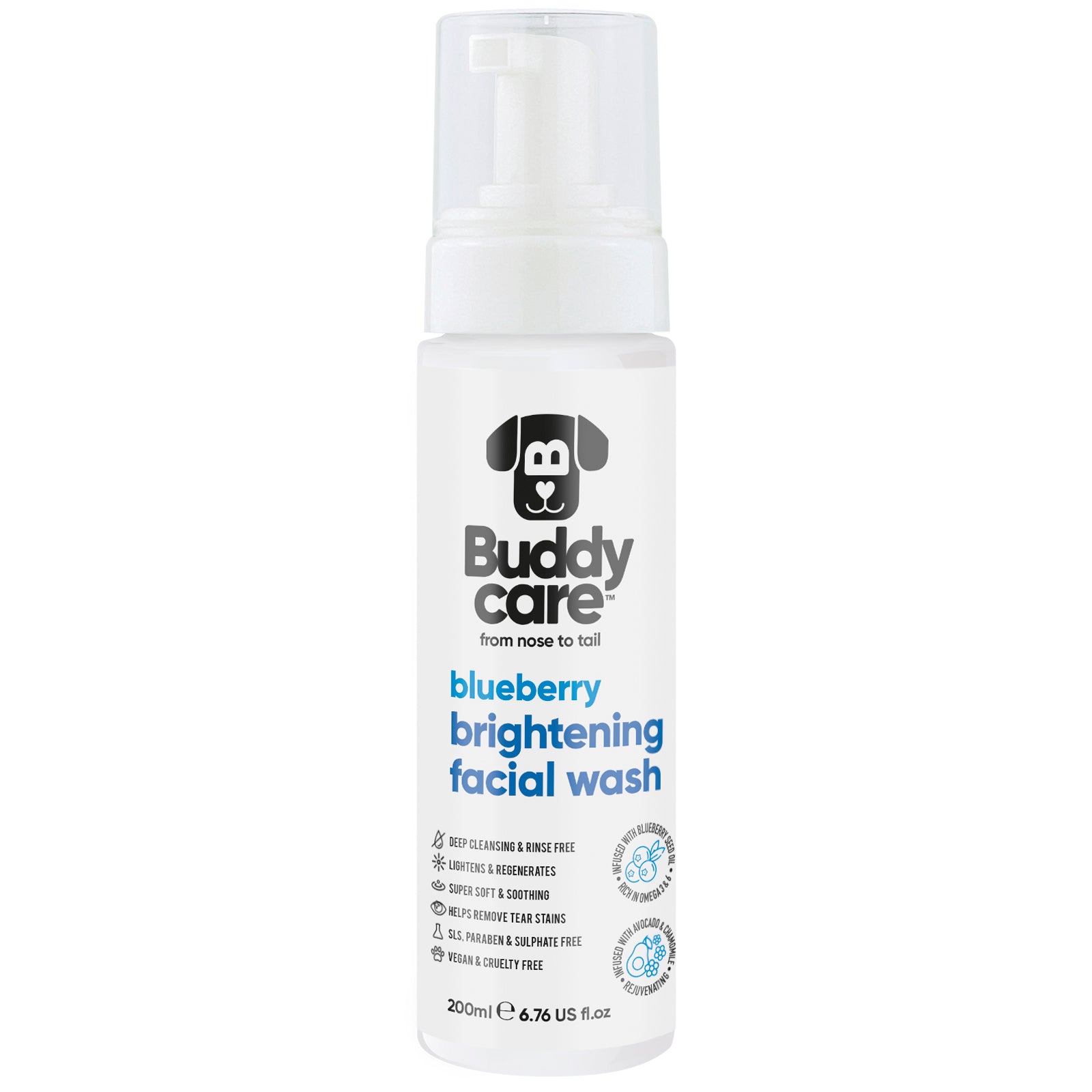 Blueberry Dog Facial Wash by Buddycare