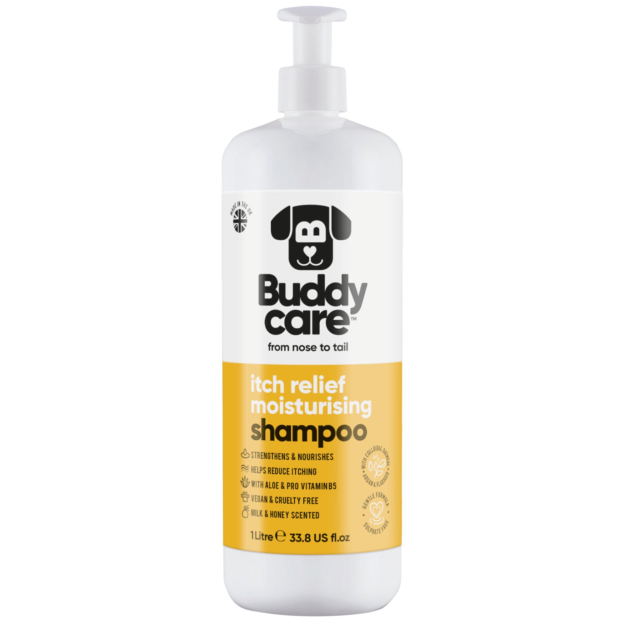 Itch Relief Milk & Honey Dog Shampoo by Buddycare