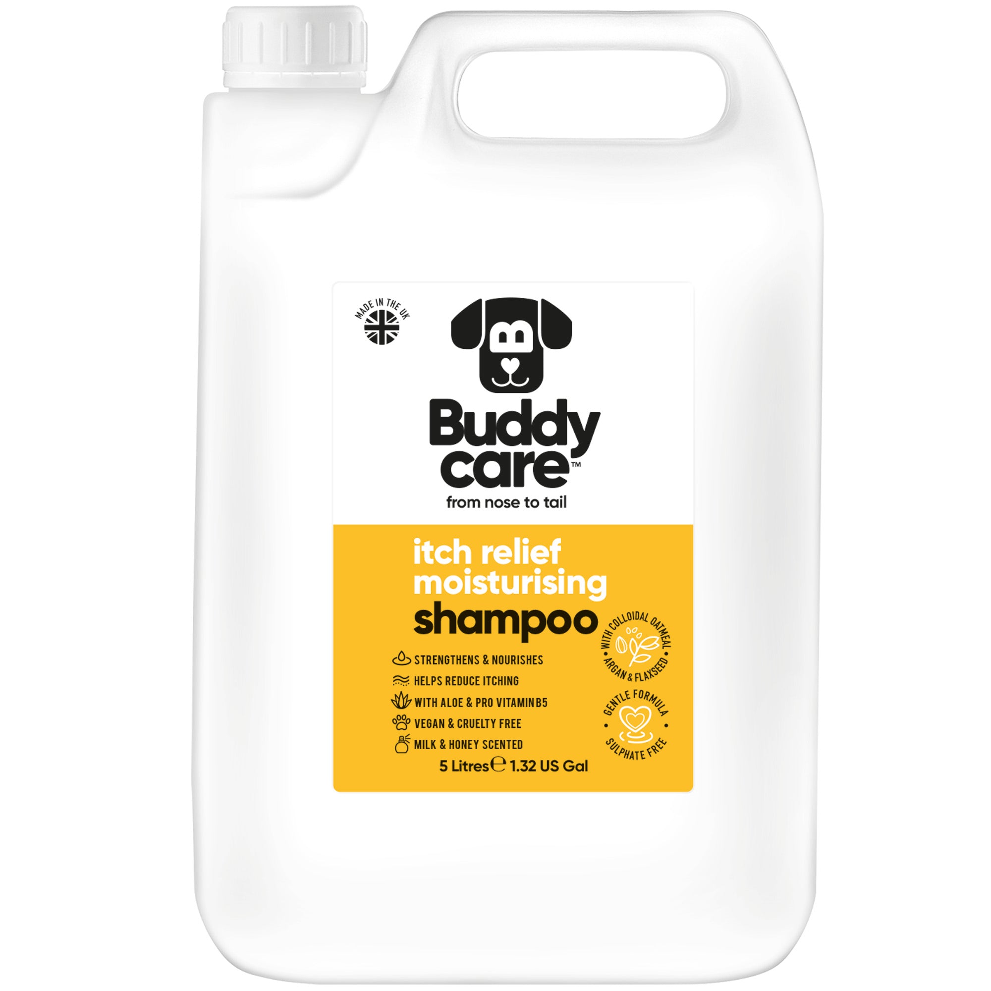 Itch Relief Milk & Honey Dog Shampoo by Buddycare