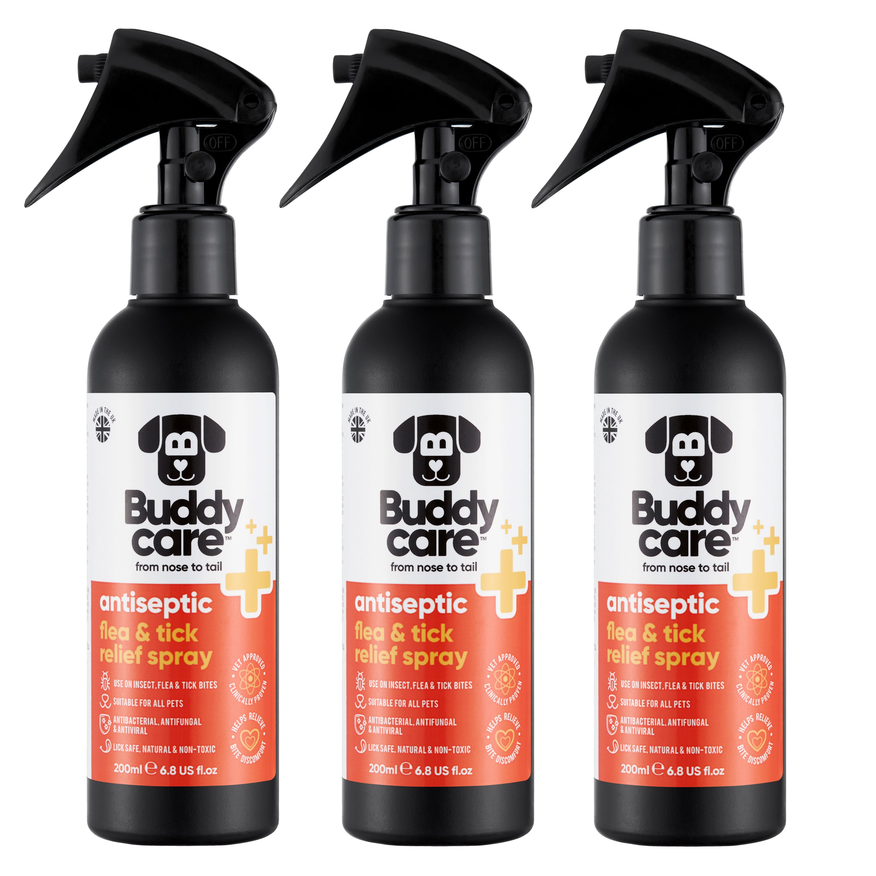Pet Antiseptic Flea & Tick Relief Spray by Buddycare