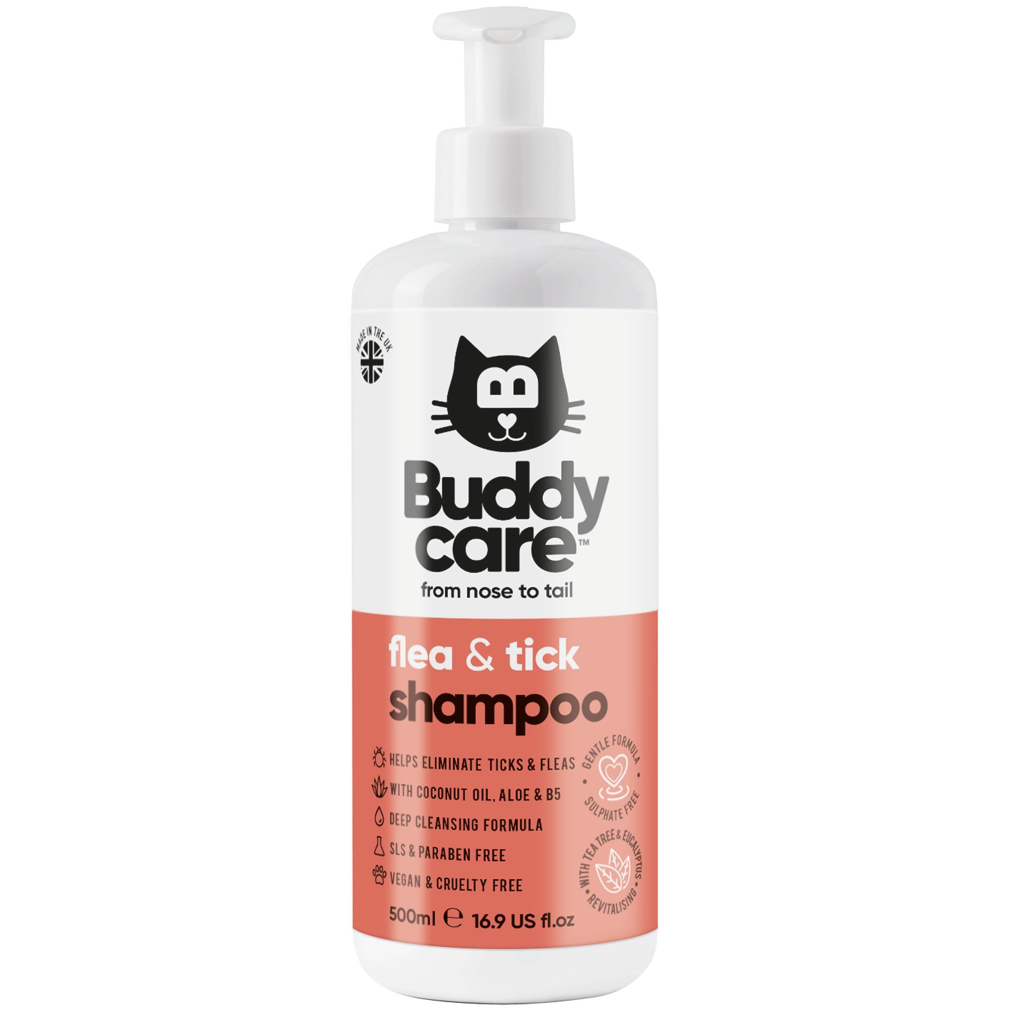 Flea Tick Cat Shampoo by Buddycare