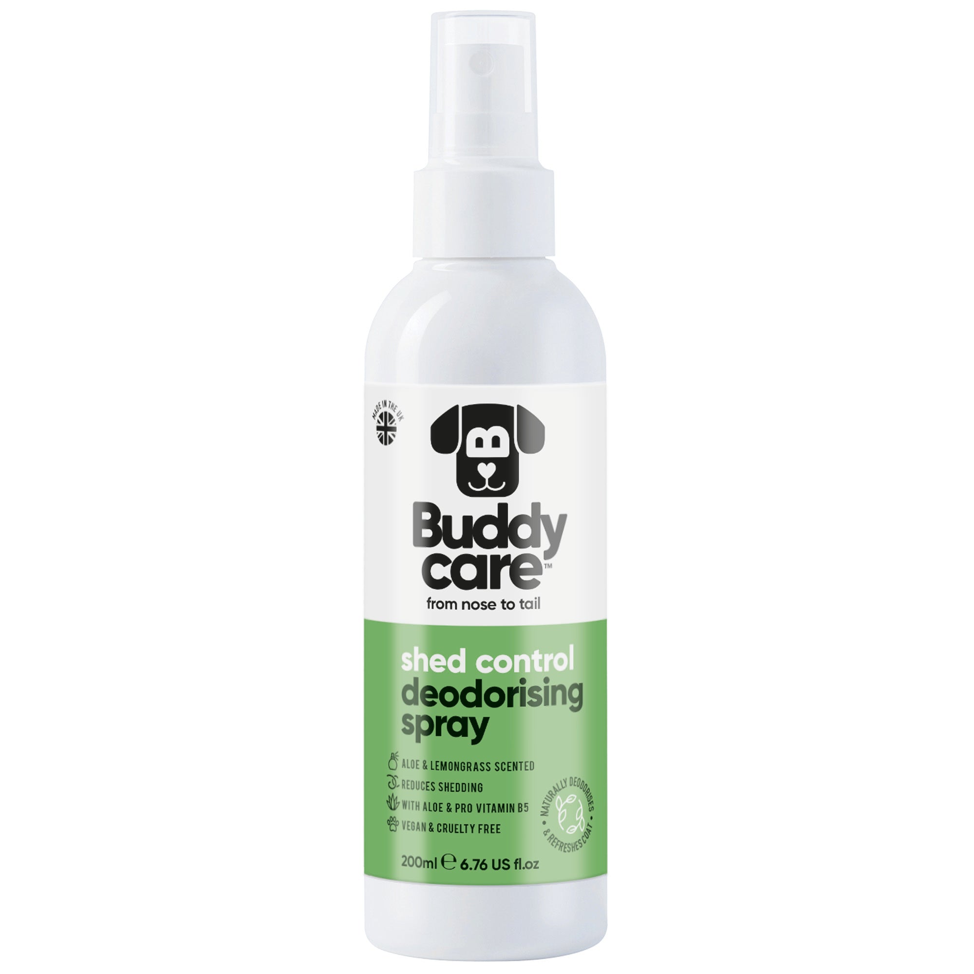 Shed Control Aloe & Lemongrass Dog Deodorising Spray by Buddycare