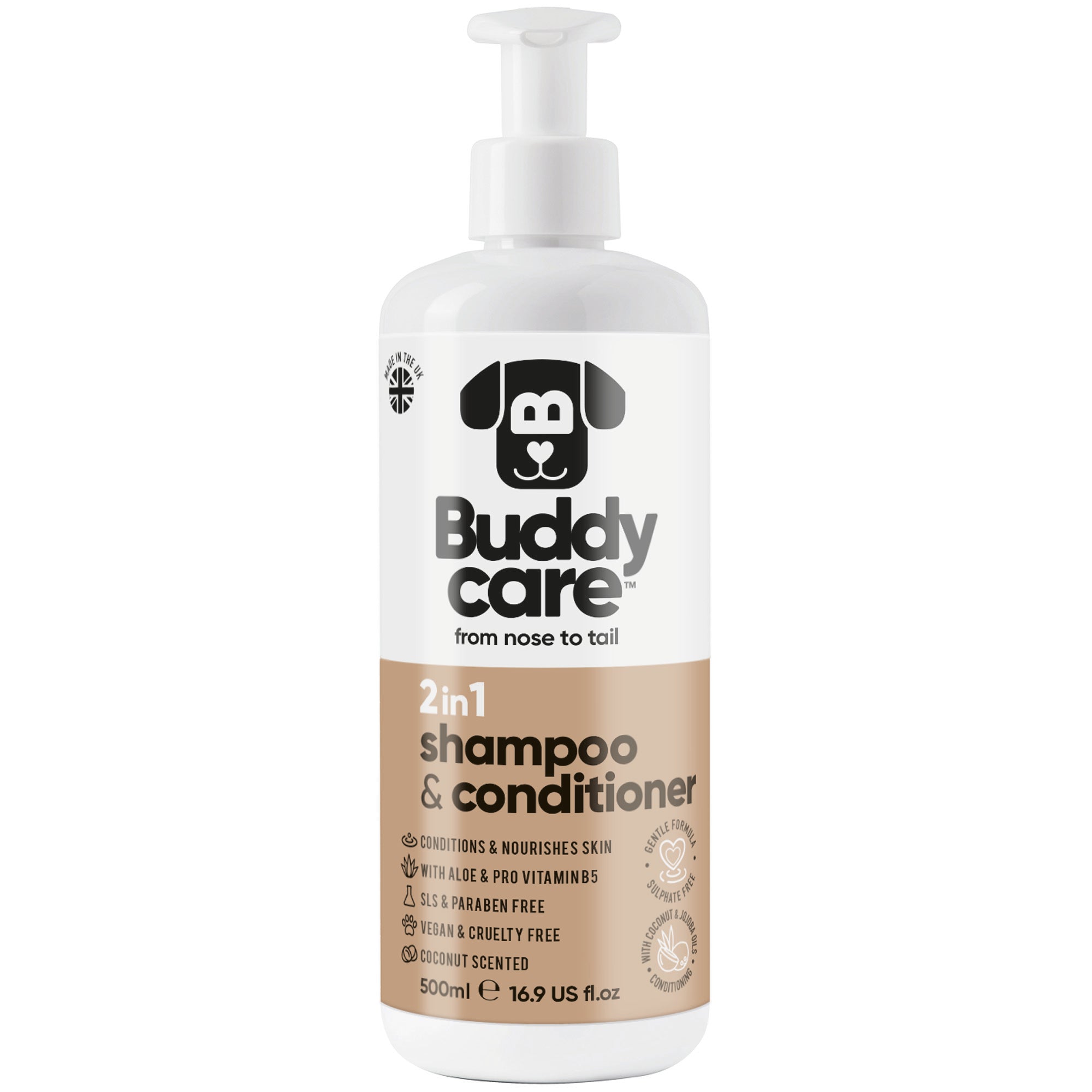 2in1 Coconut Dog Shampoo & Conditioner by Buddycare