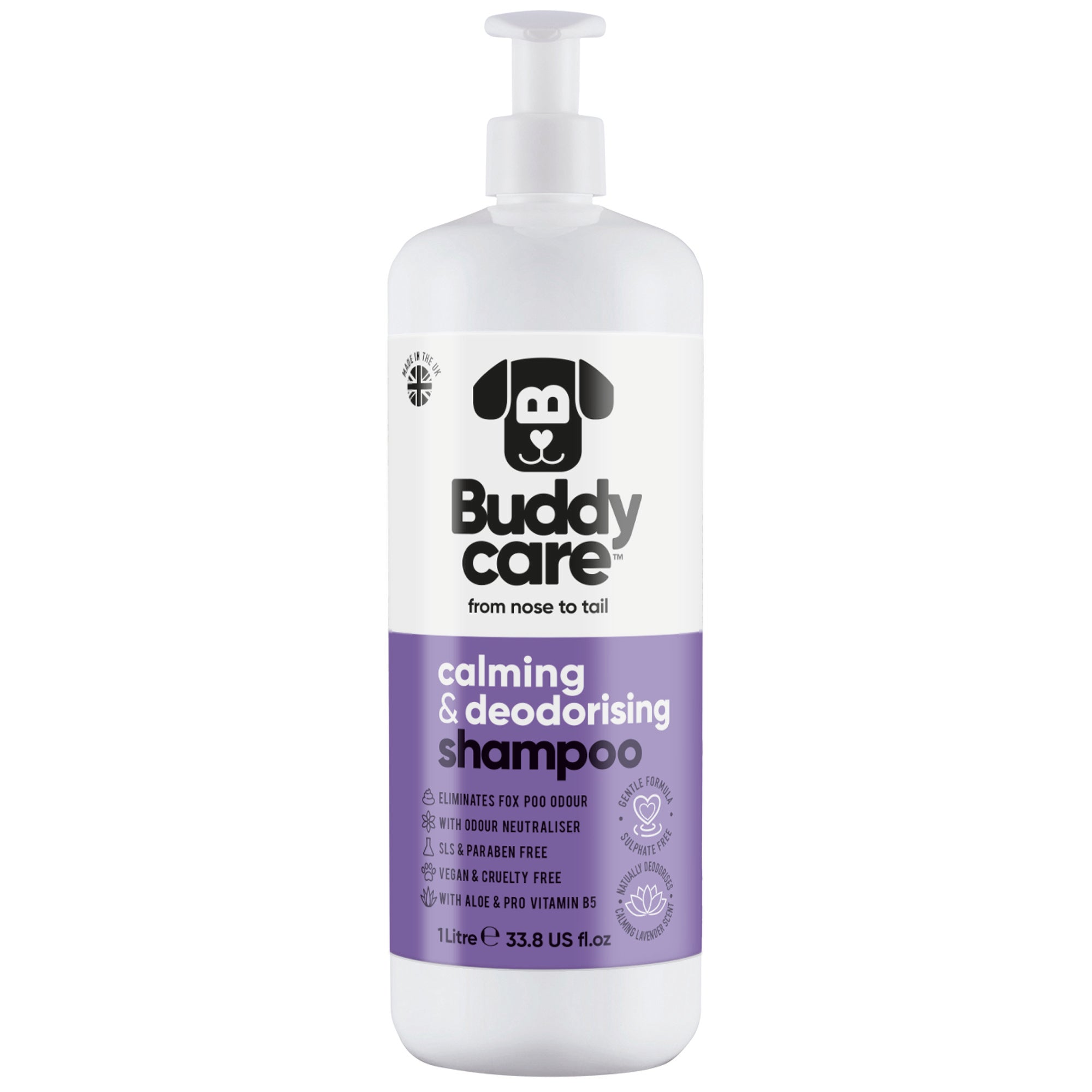 Calming & Deodorising Lavender Dog Shampoo by Buddycare