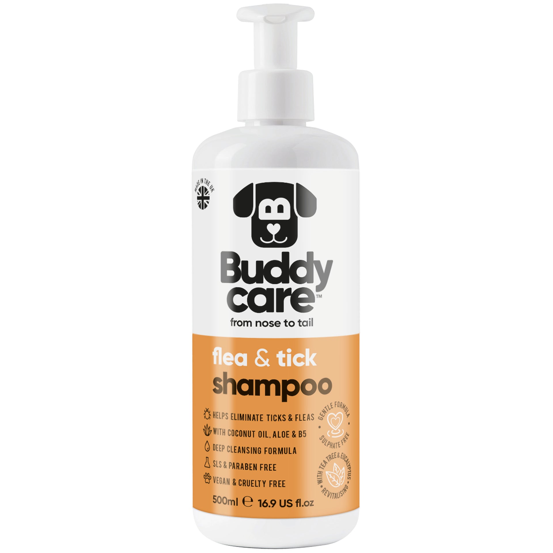 Flea Tick Dog Shampoo by Buddycare