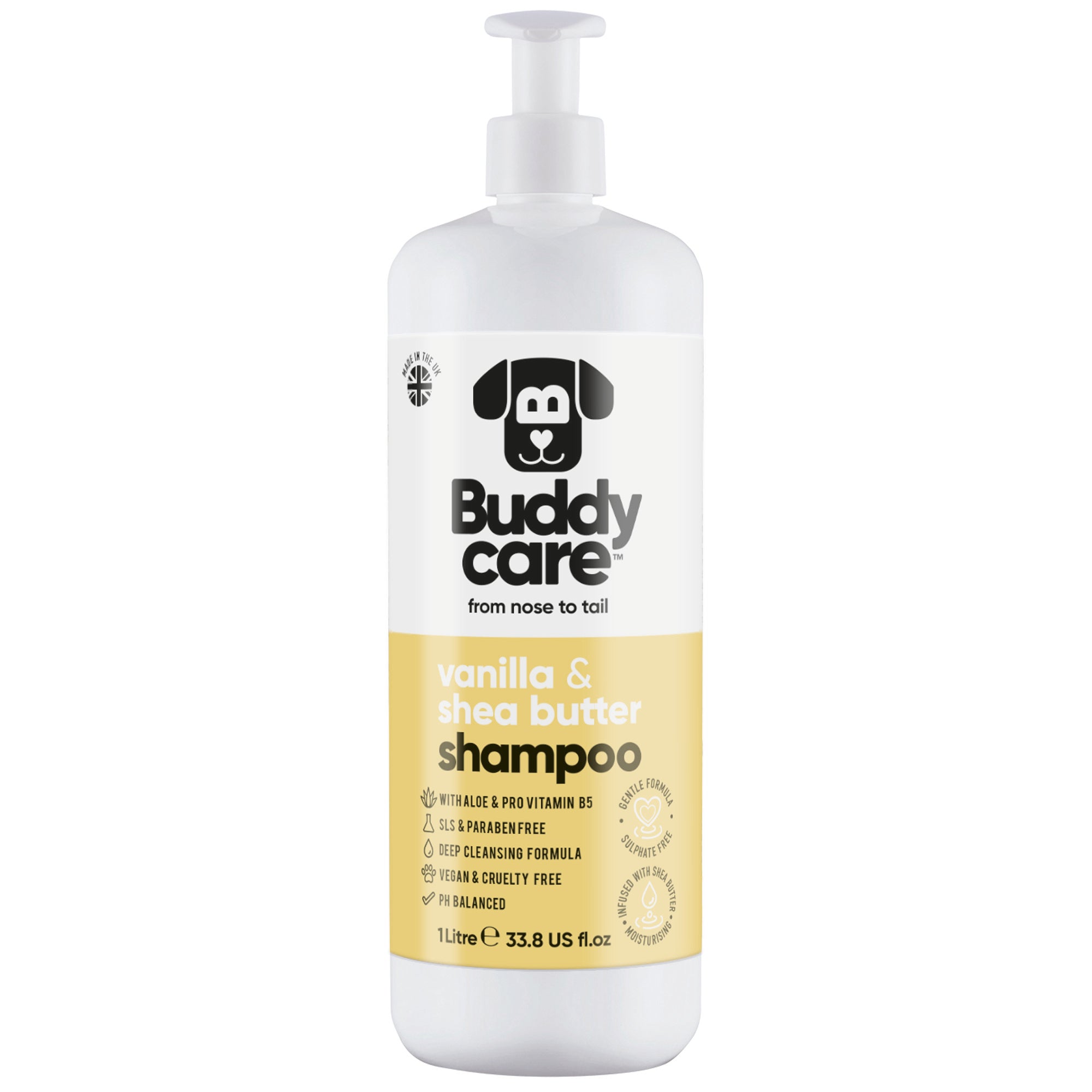 Vanilla & Shea Butter Dog Shampoo by Buddycare