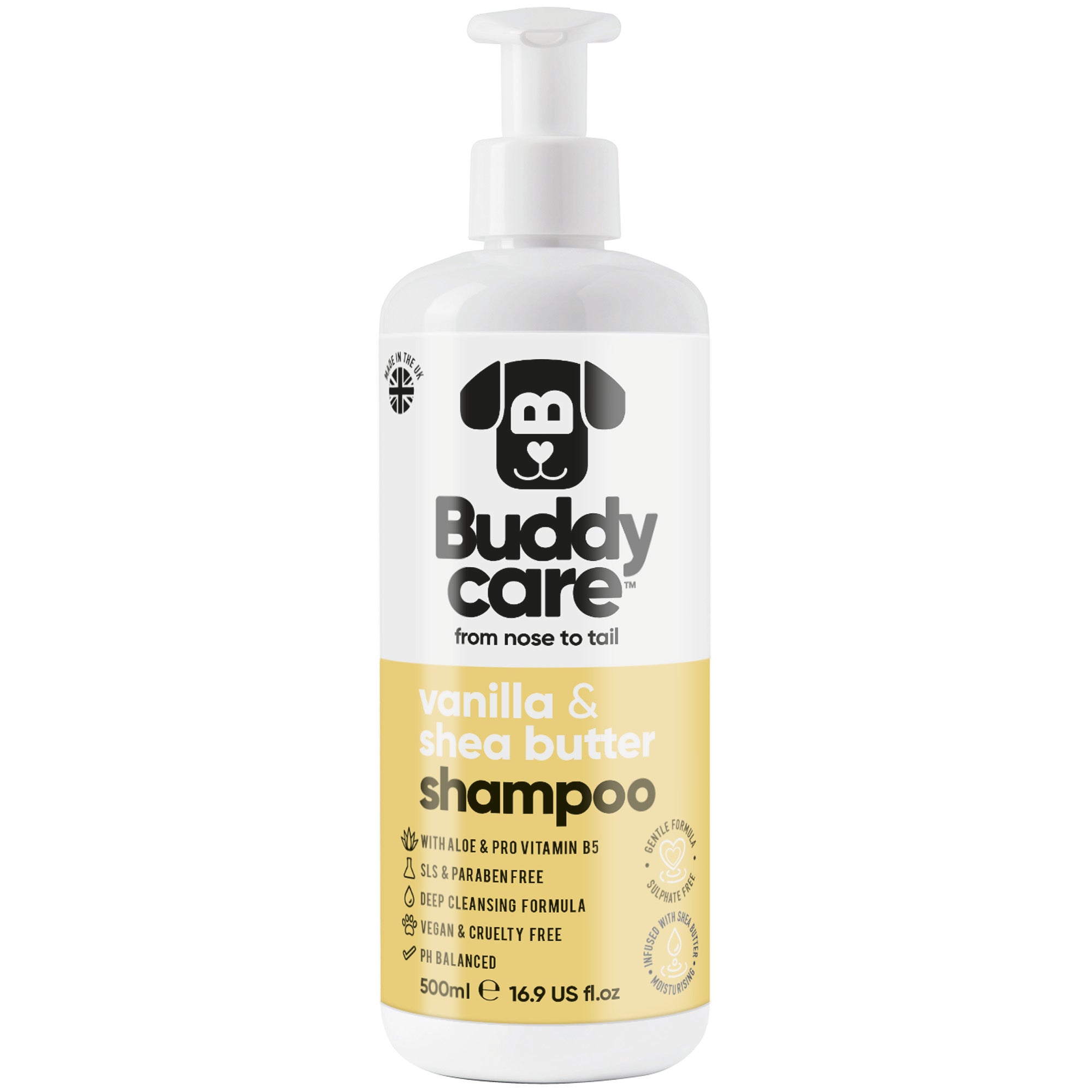 Vanilla & Shea Butter Dog Shampoo by Buddycare