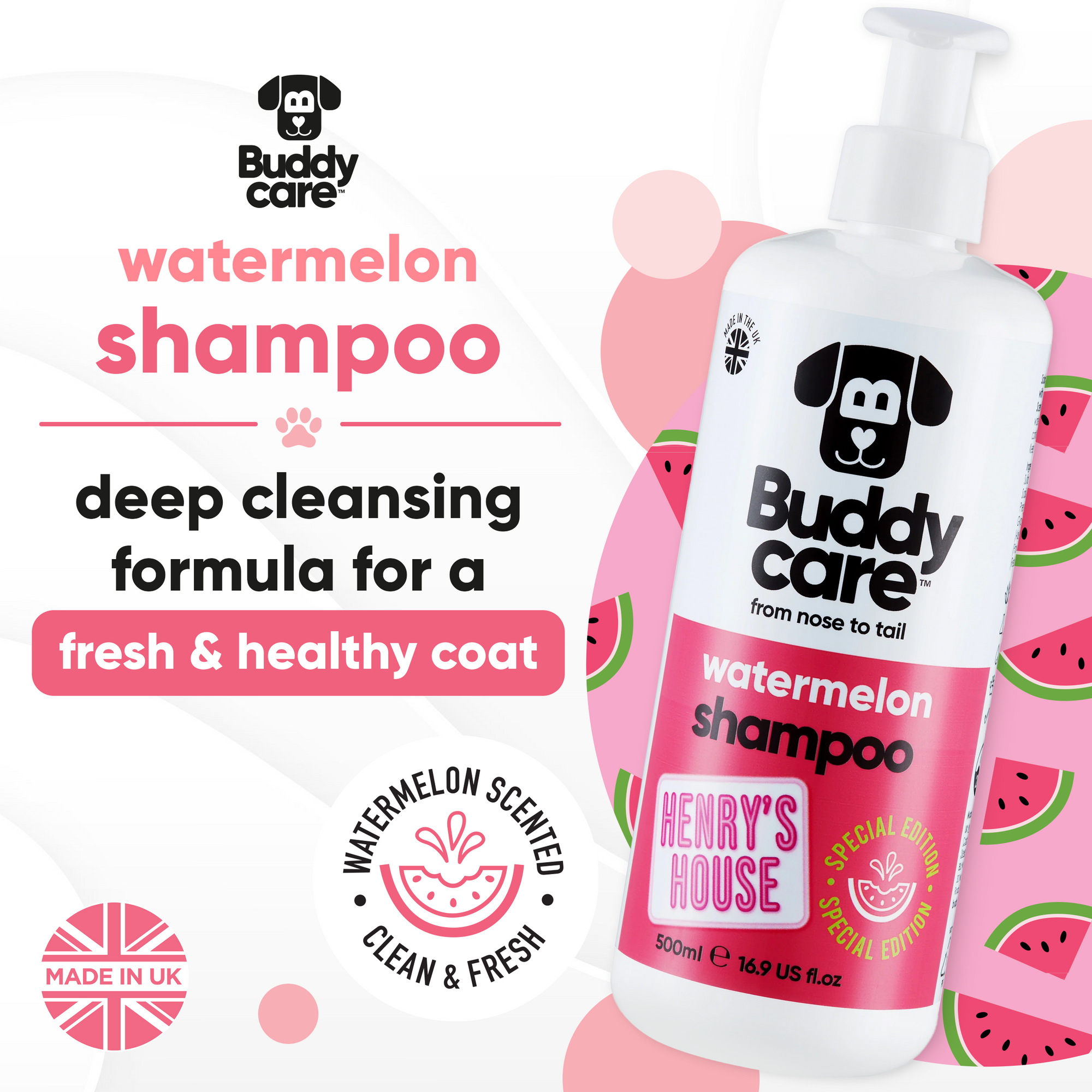 Watermelon Dog Shampoo by Buddycare