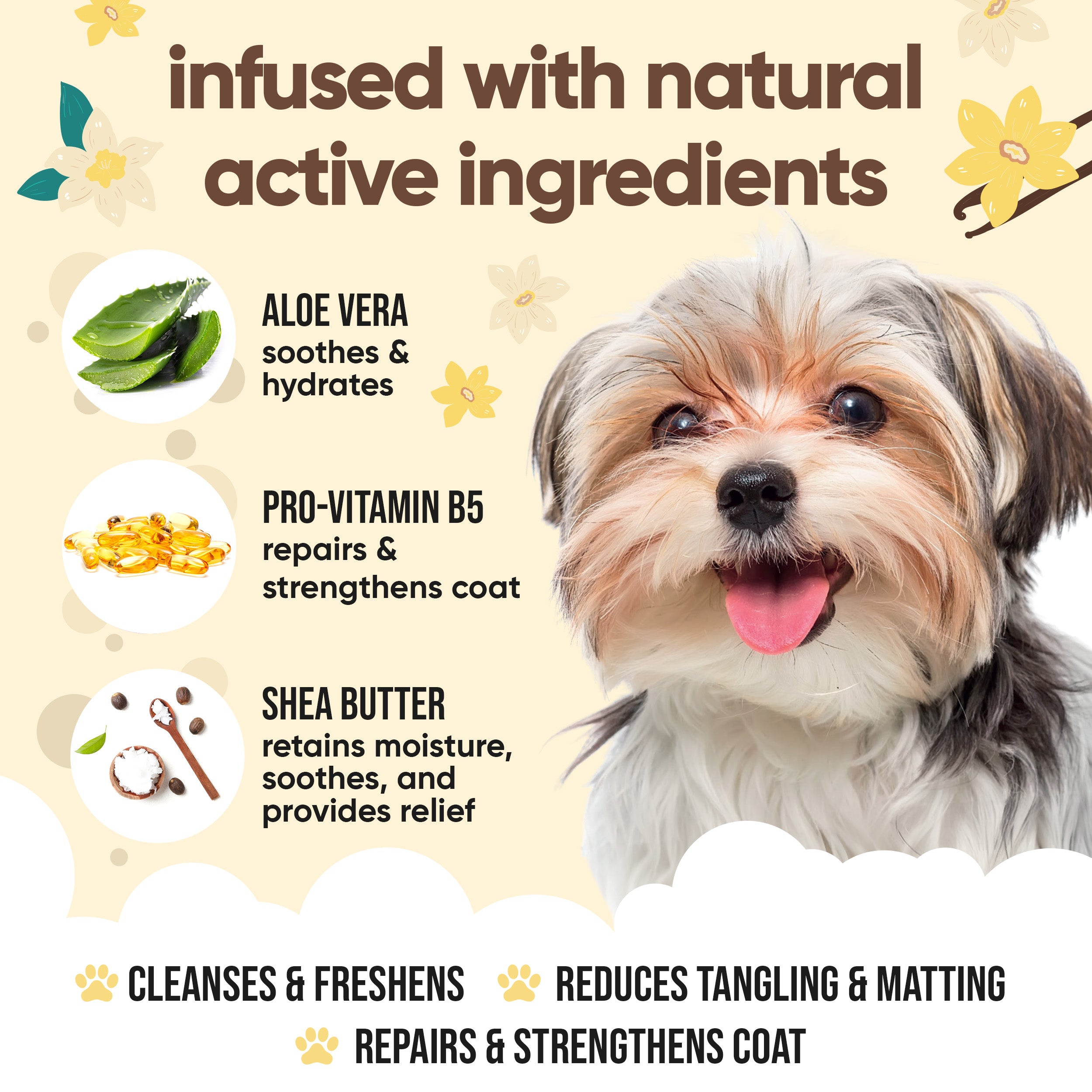 Vanilla & Shea Butter Dog Shampoo by Buddycare