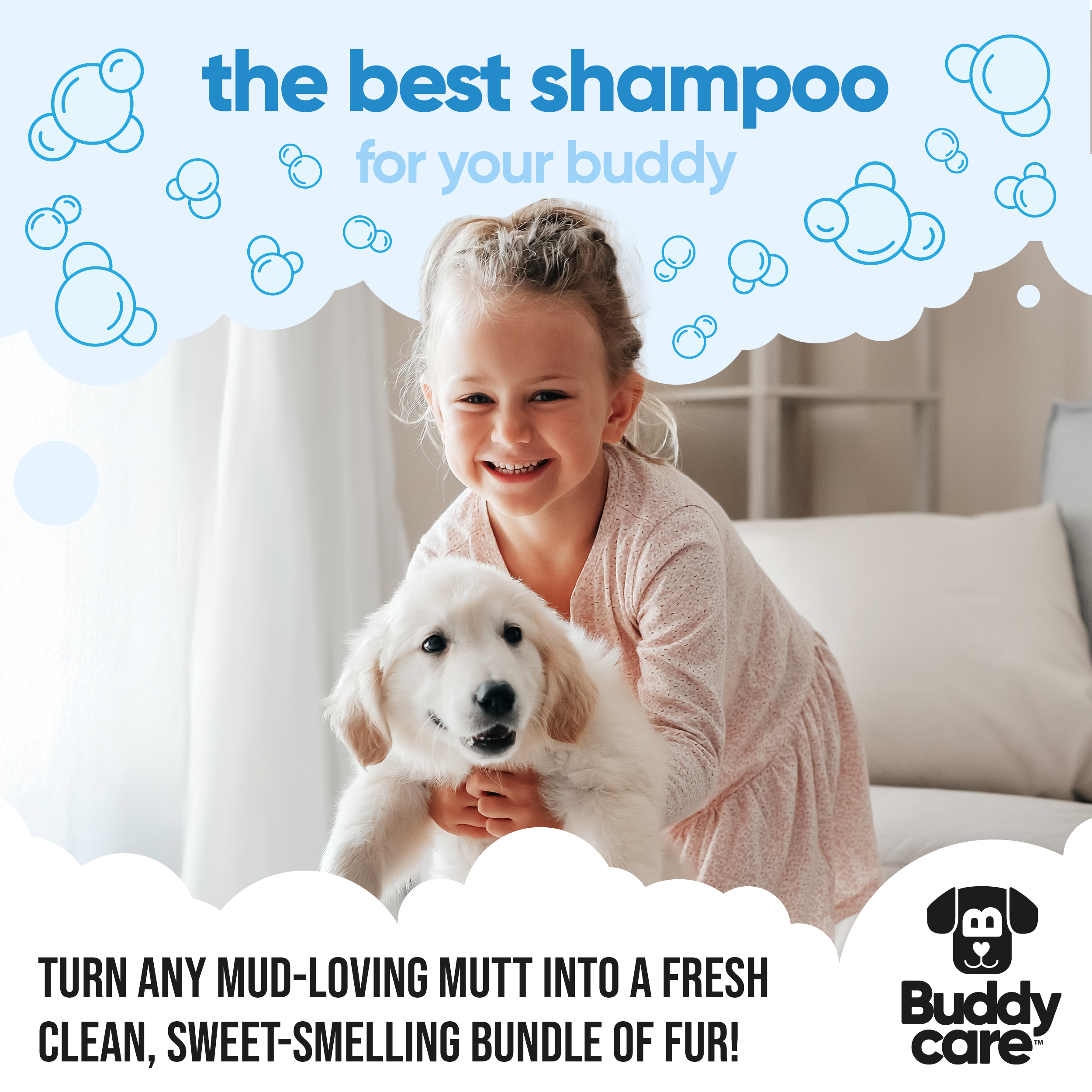 Bubblegum Dog Shampoo by Buddycare