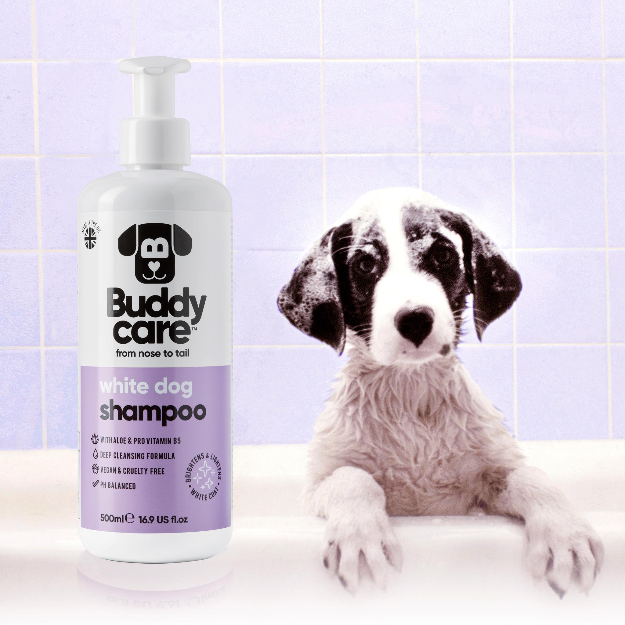 White Dog Shampoo by Buddycare