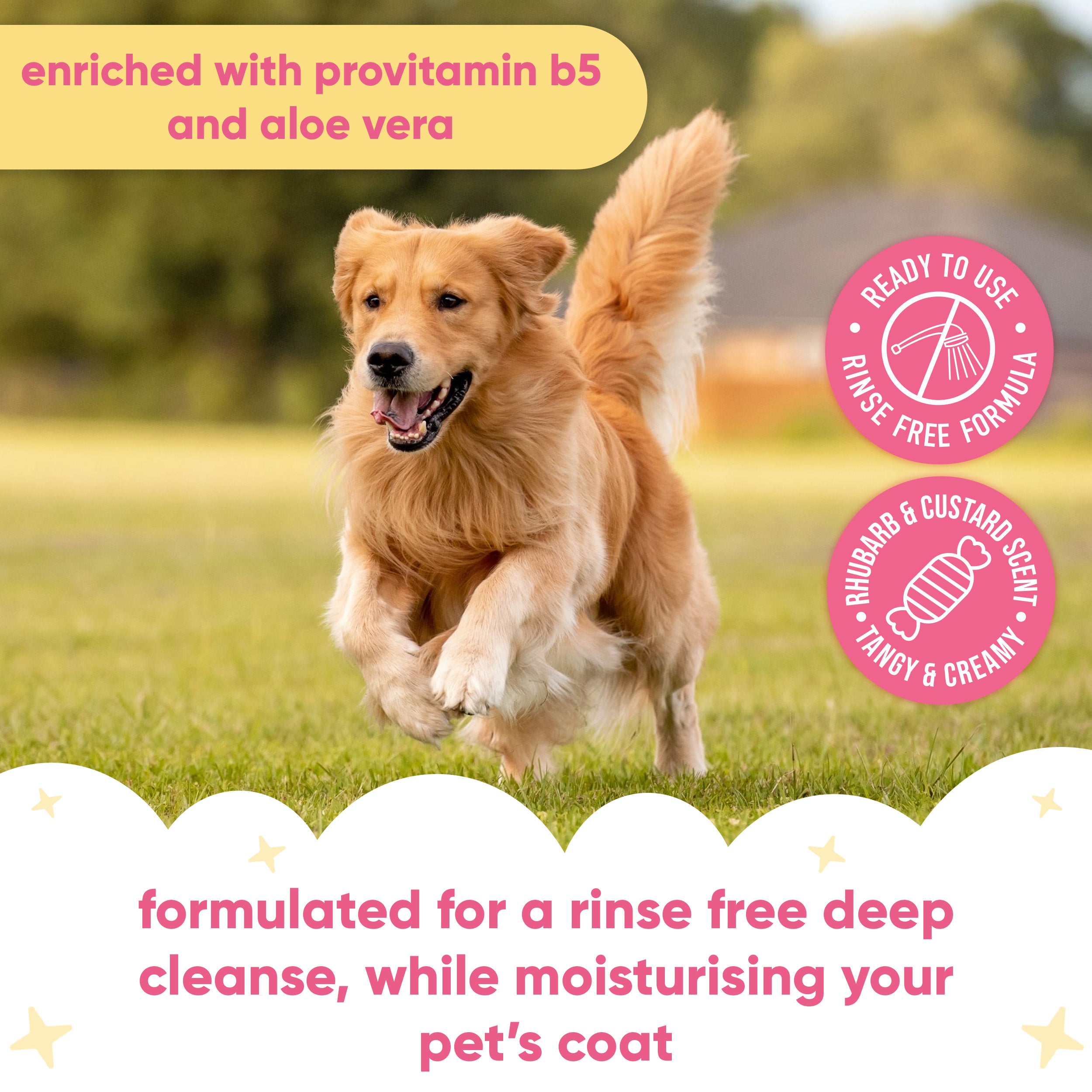 Rhubarb & Custard Waterless Dry Dog Shampoo