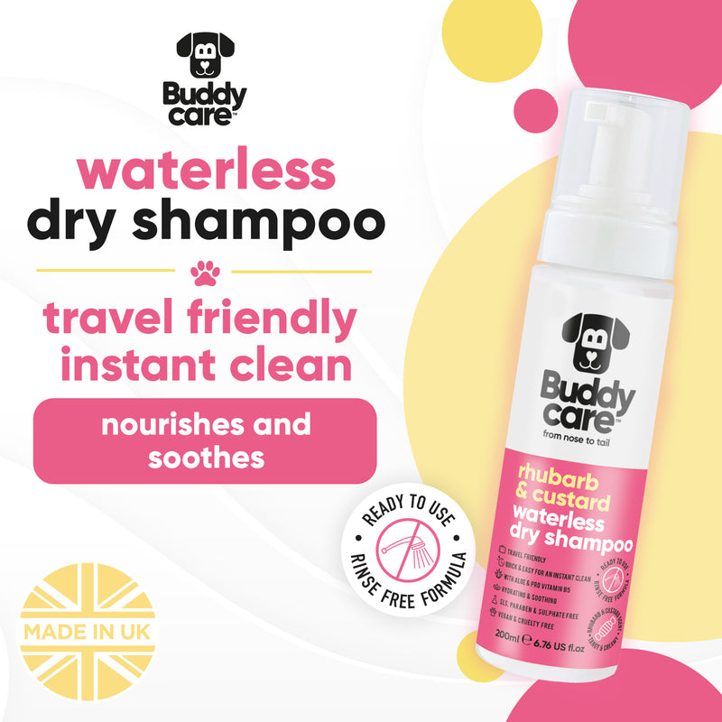 Rhubarb & Custard Waterless Dry Dog Shampoo