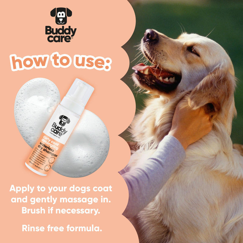 Curly Coat Detangling Waterless Dry Dog Shampoo