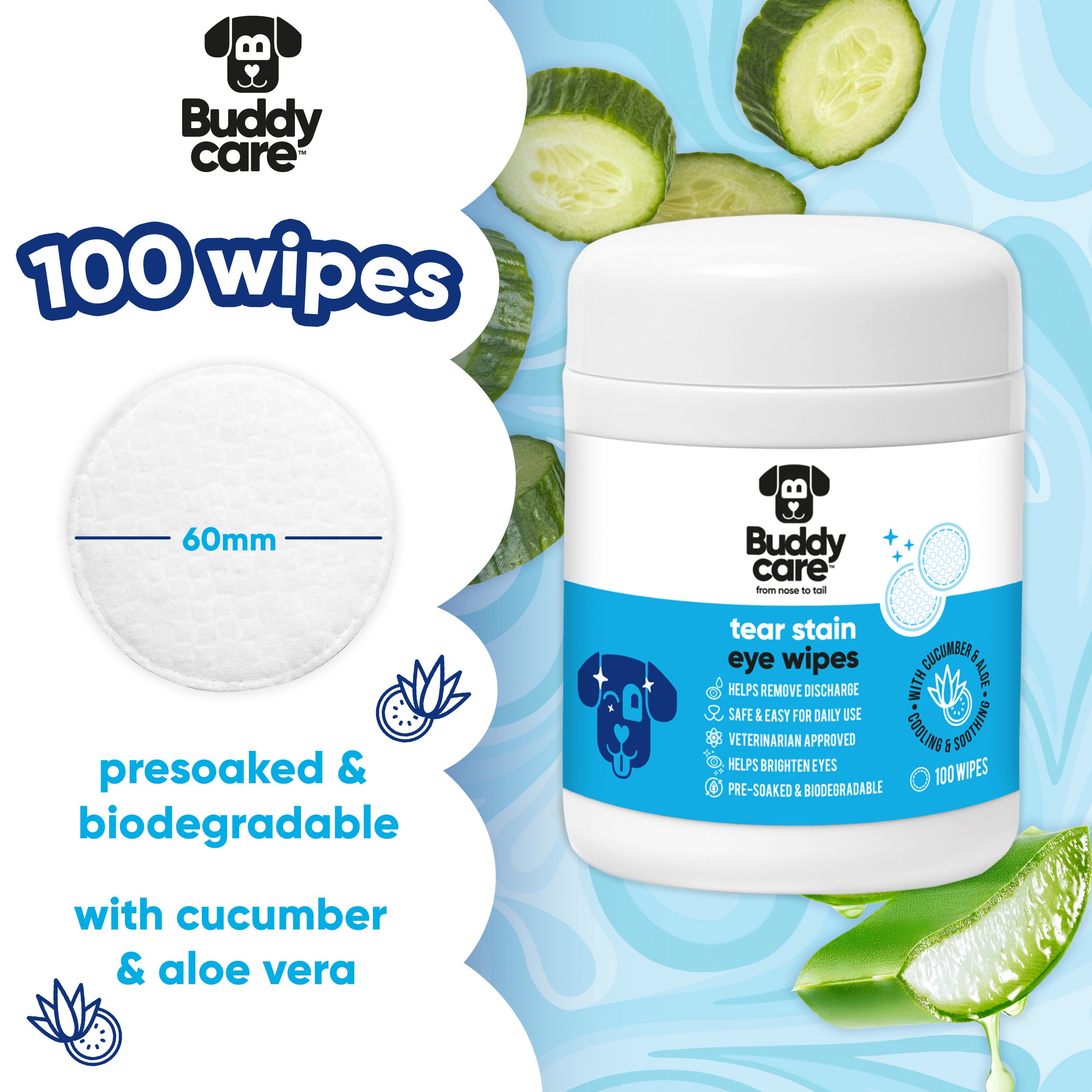 Tear Stain Eye Wipes